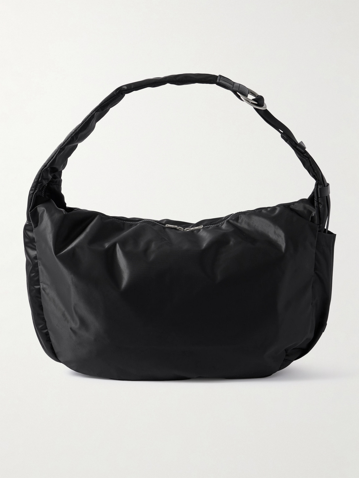 Master-piece Ark Leather-trimmed Nylon Shoulder Bag In Black
