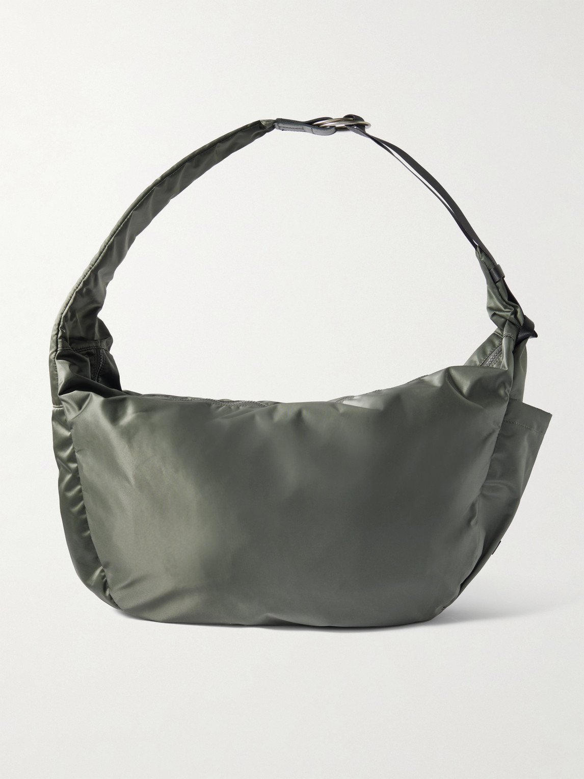 Master-piece Ark Leather-trimmed Nylon Shoulder Bag In Green