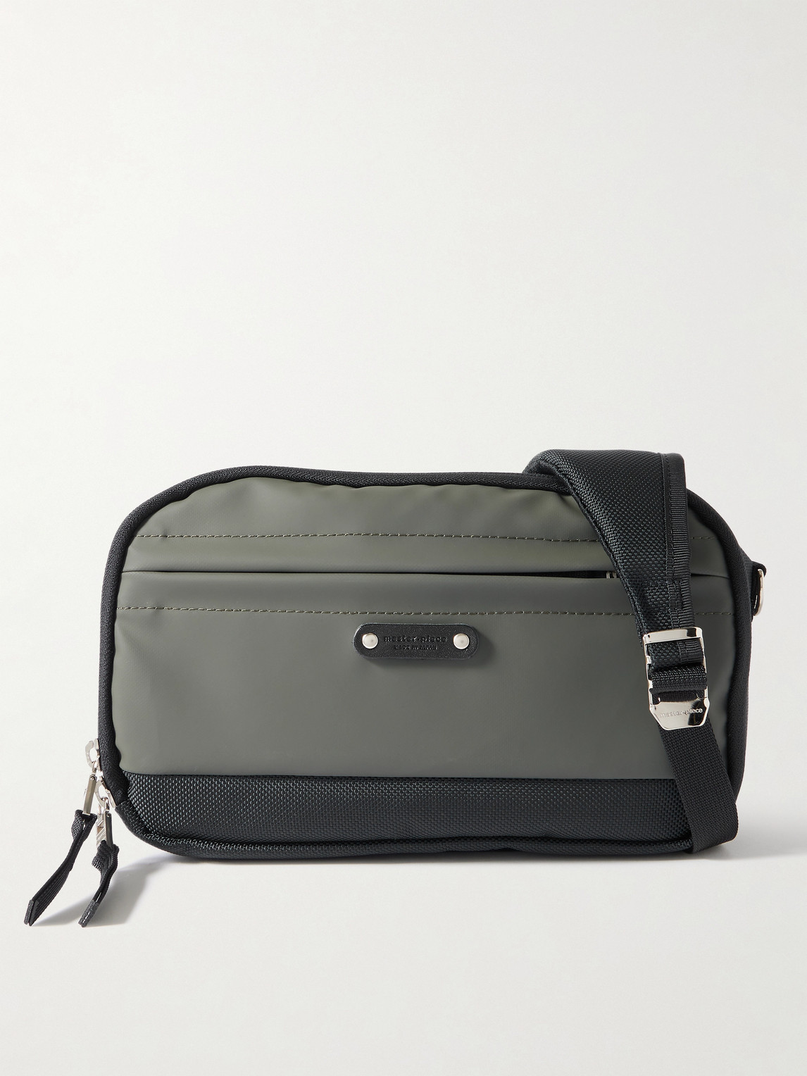 Master-piece Spec Cordura® And Leather Messenger Bag In Green