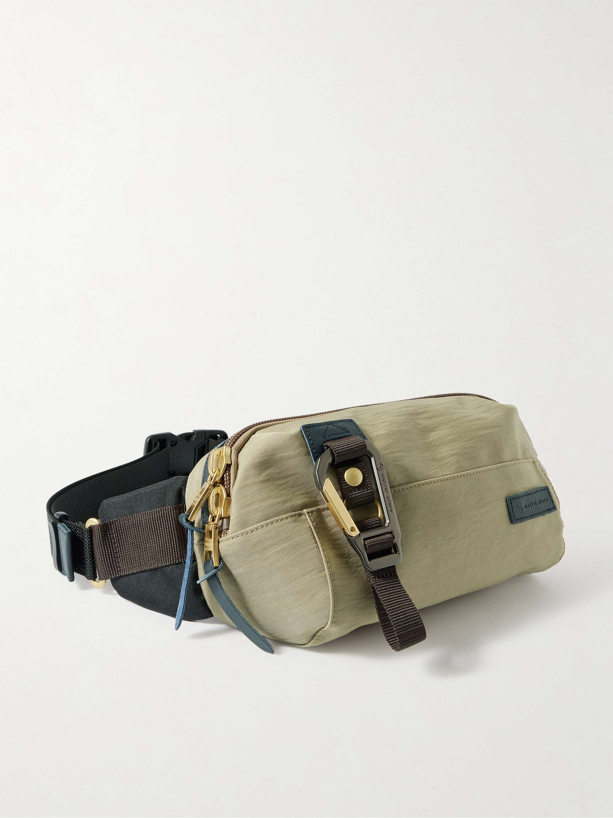 MASTER-PIECE Link Leather-Trimmed Nylon-Twill Belt Bag
