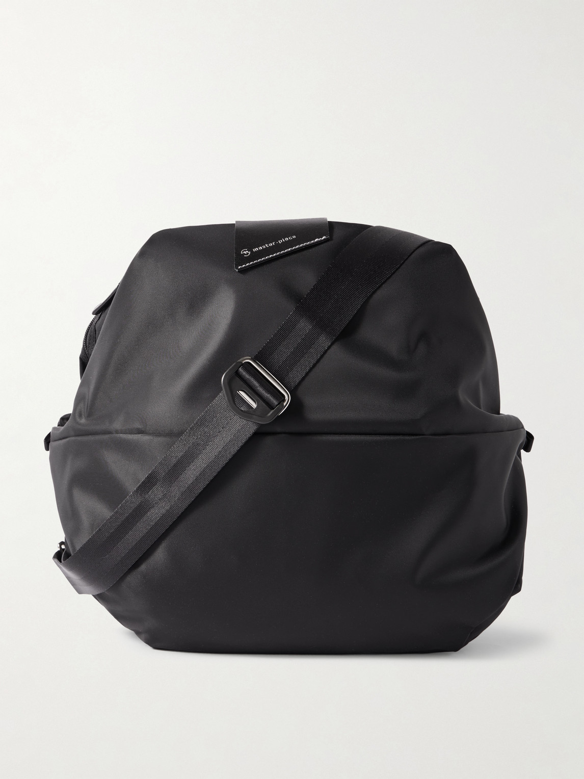 Master-piece Cocoon Leather-trimmed Recycled Nylon Weekend Bag In Black