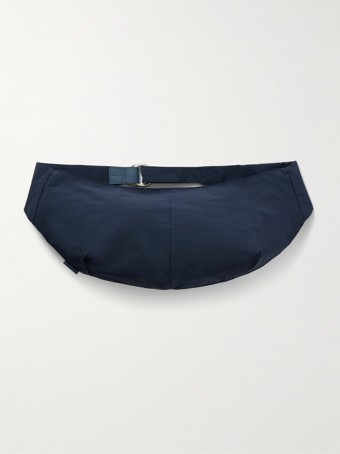 Master-piece Sash Large Leather-trimmed Coated-nylon Sling Bag In Blue