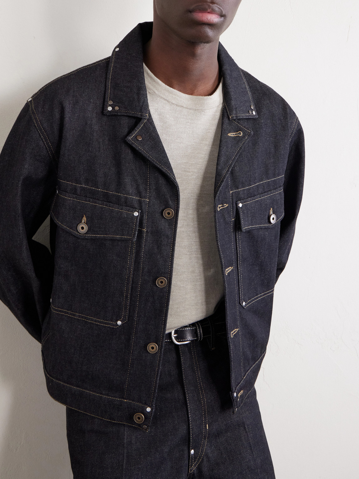 Lenny Ribbed Wool, Silk And Linen-Blend T-Shirt