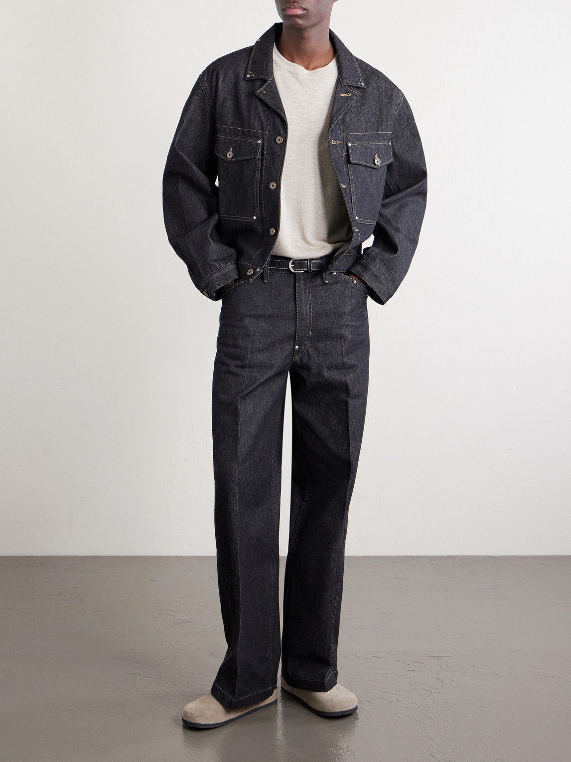 Lenny Ribbed Wool, Silk And Linen-Blend T-Shirt