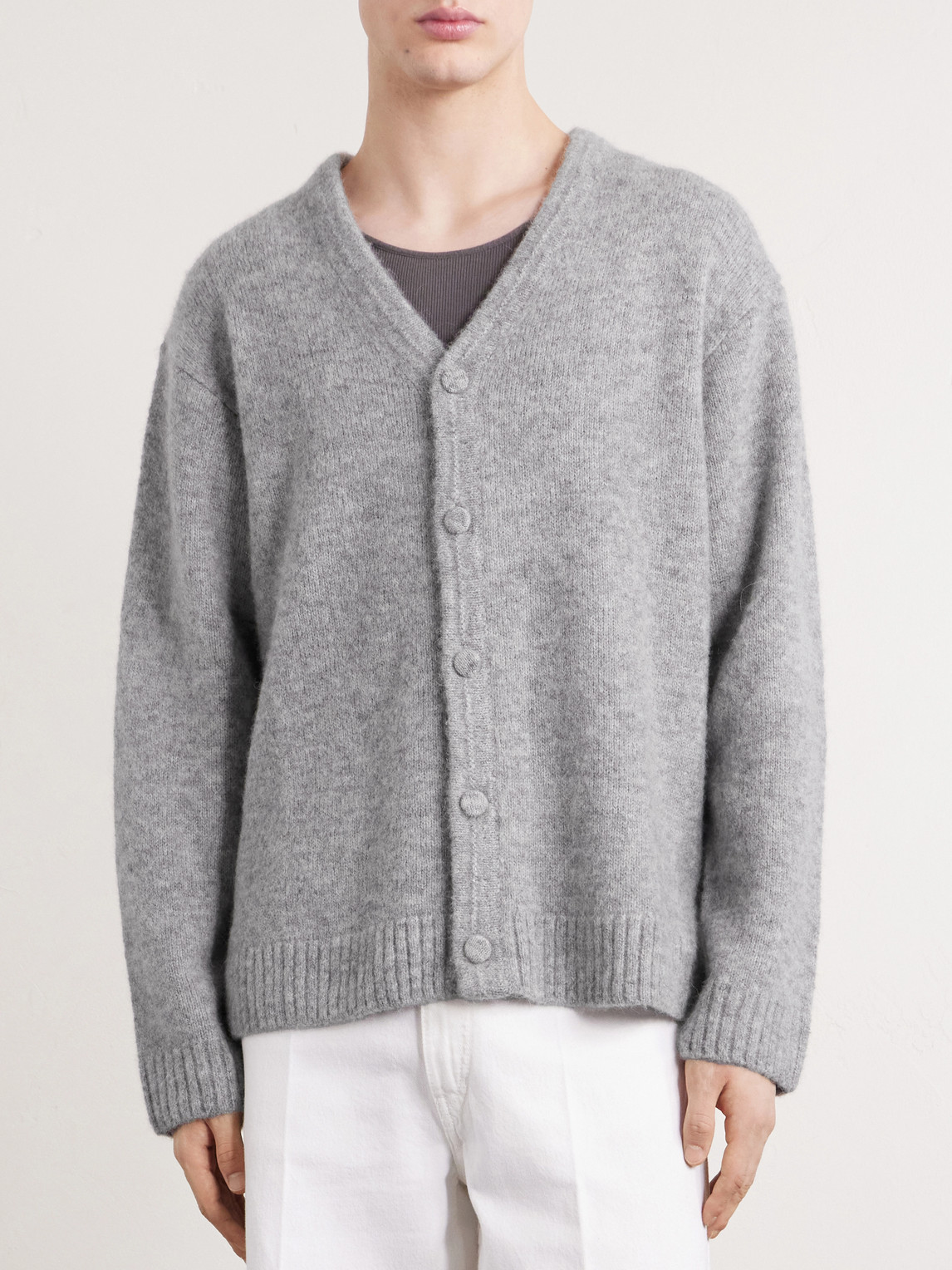  The Elder Statesman - Isla Baby Alpaca-blend Cardigan - Men - Gray - S 