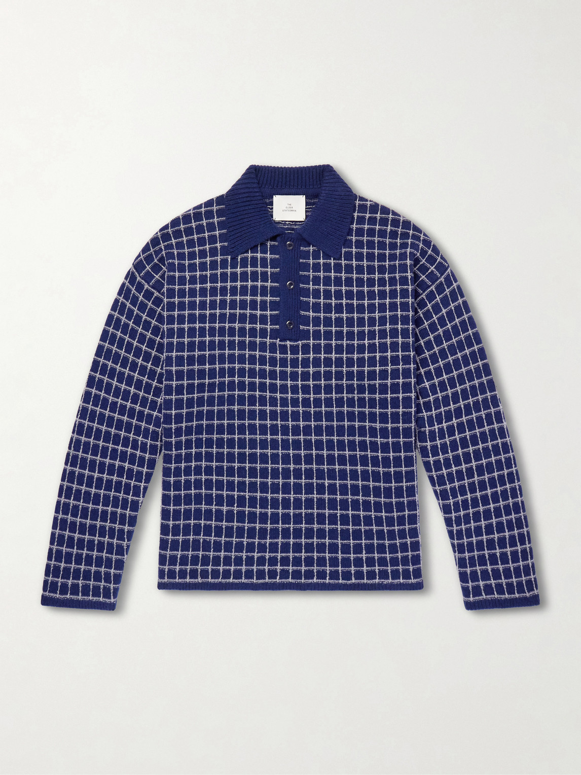 The Elder Statesman – Dume Checked Cashmere and Silk-Blend Polo Shirt