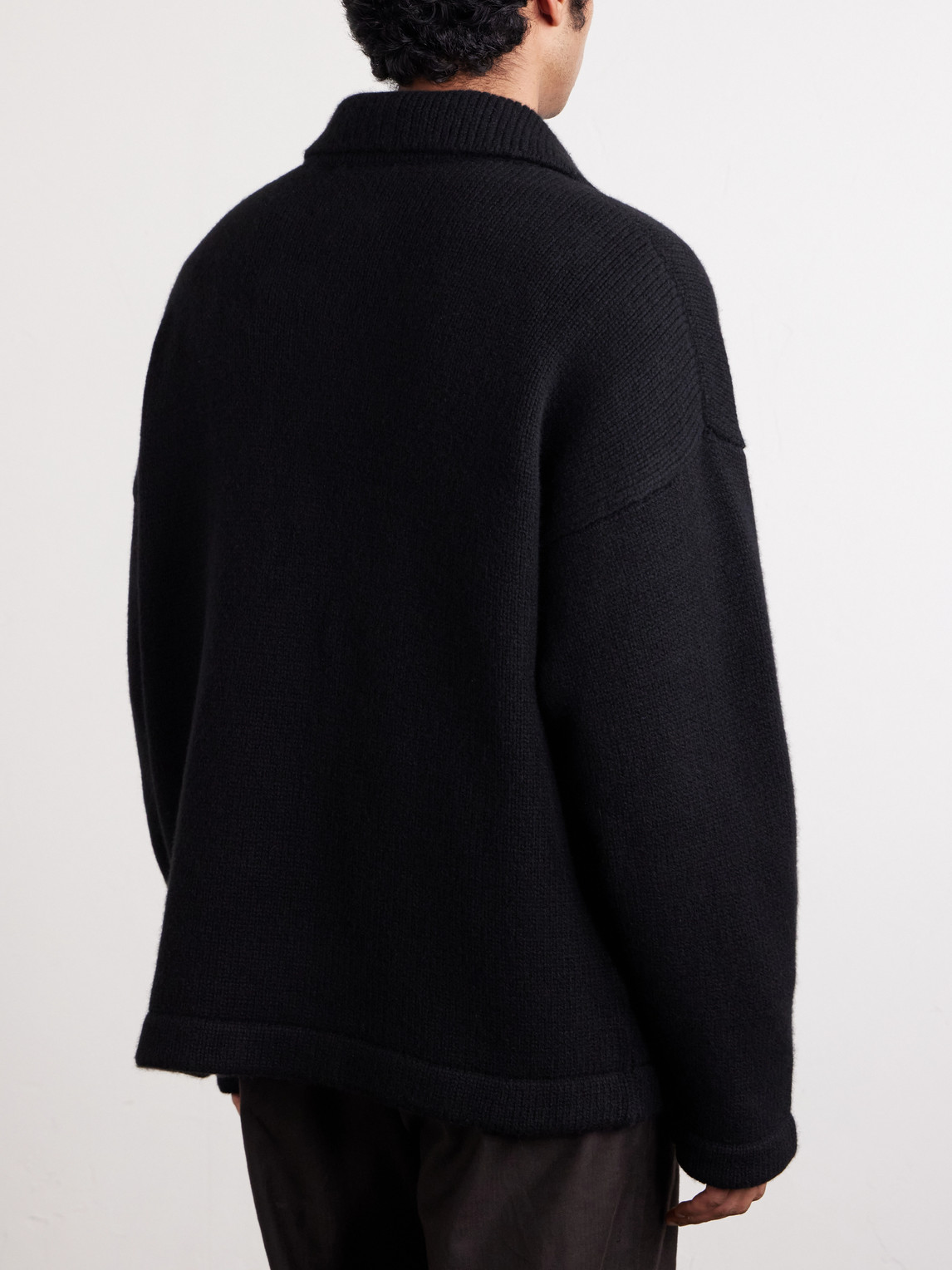  The Elder Statesman - Hunter Cashmere Zip-up Sweater - Men - Black - S 
