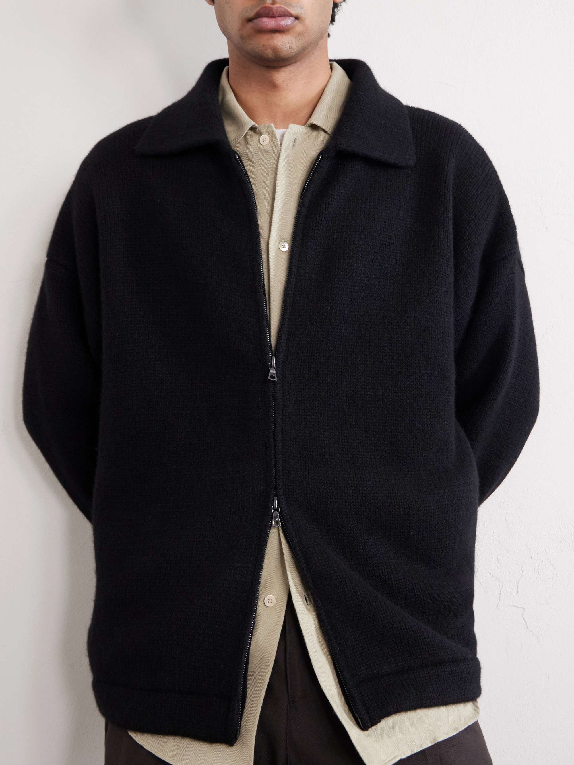 THE ELDER STATESMAN Hunter Cashmere Zip-Up Sweater for Men | MR PORTER
