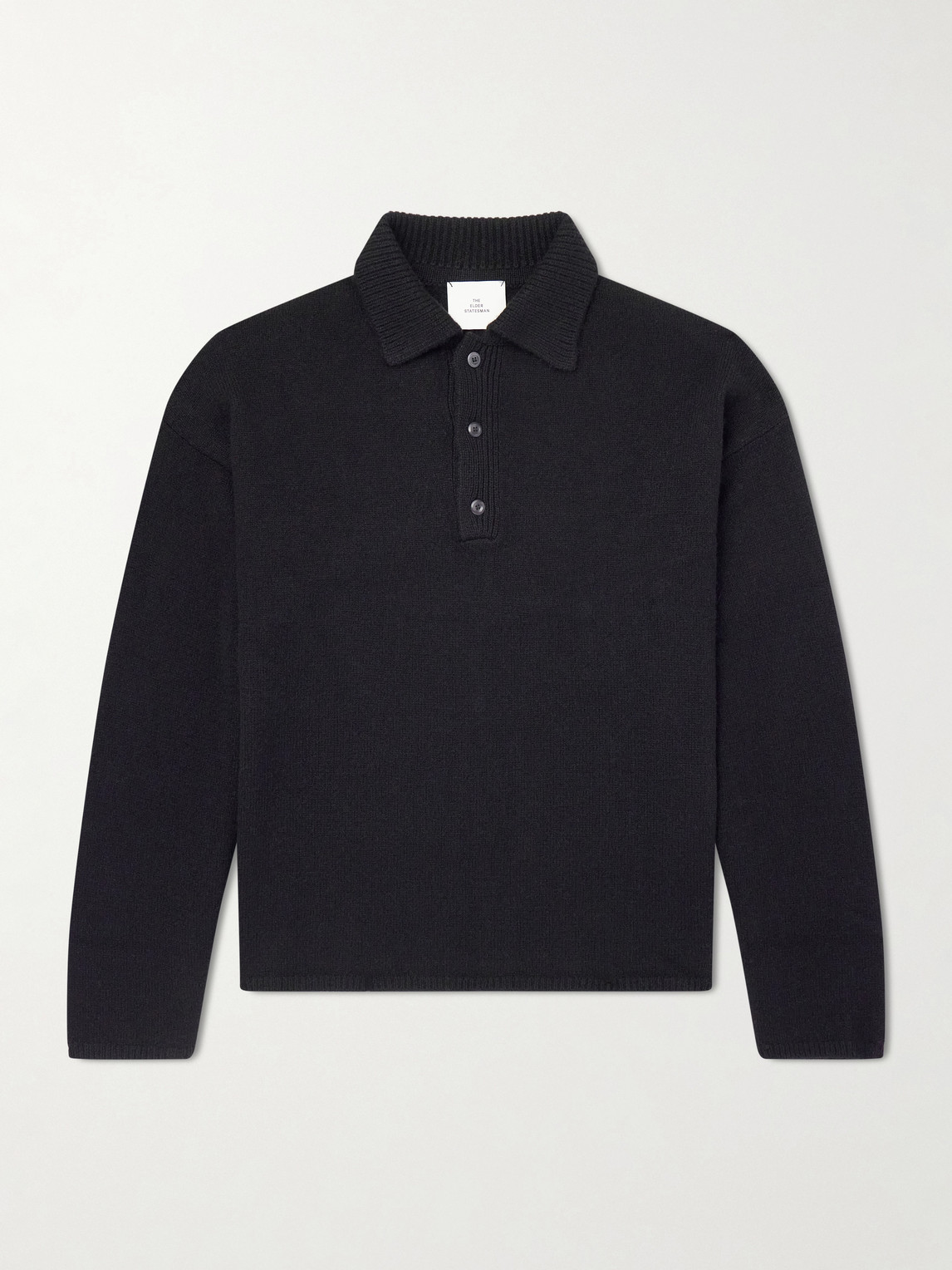 The Elder Statesman Dume Rugby Cashmere Polo Sweater - Men | Thumbnail 6