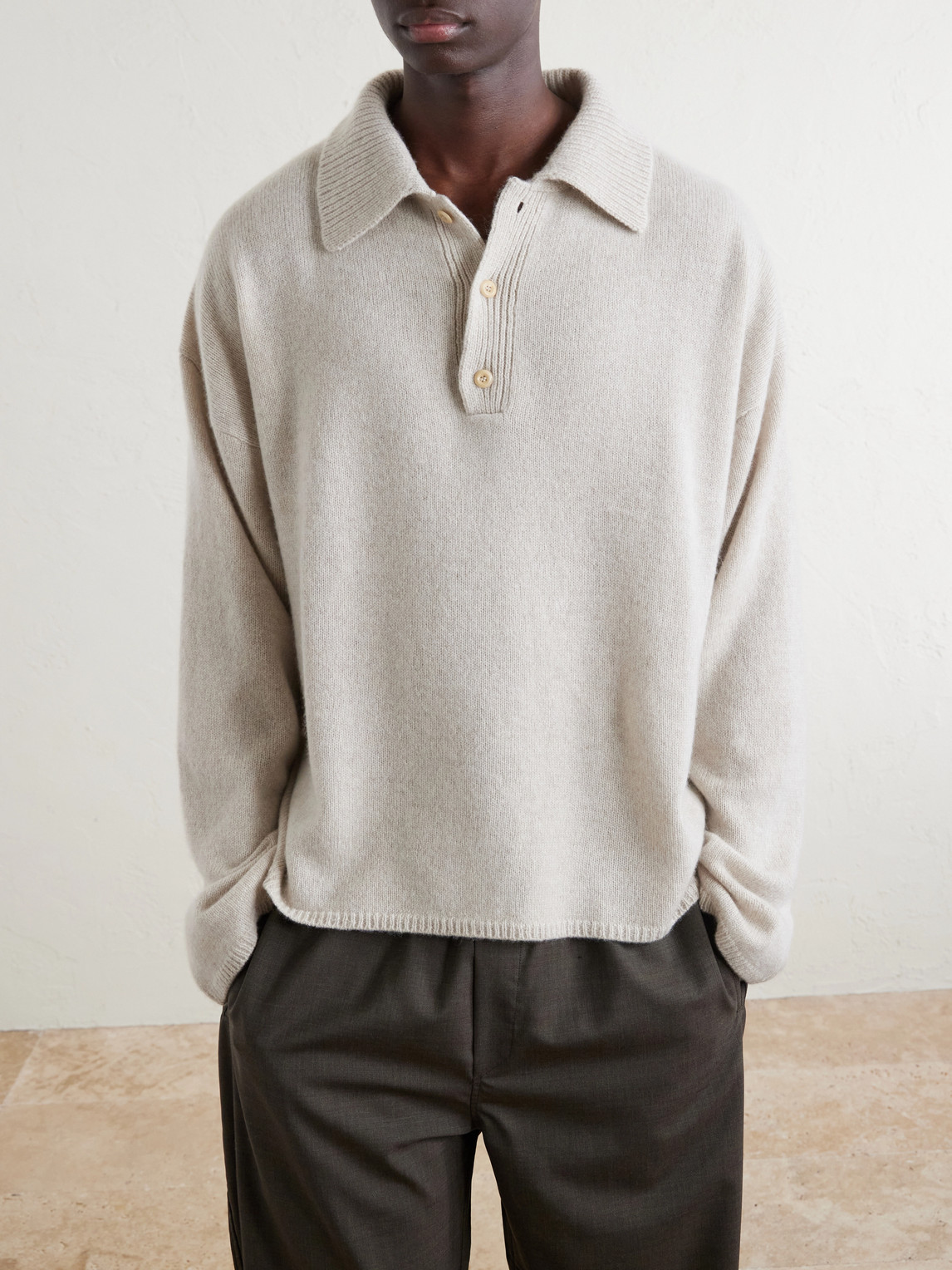 Dume Rugby Cashmere Polo Sweater