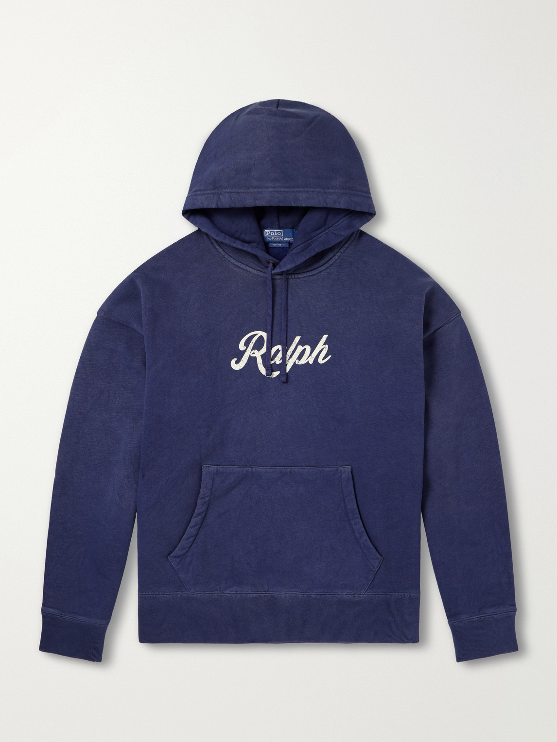 Polo Ralph Lauren Logo-print Cotton-jersey Hoodie In Blue