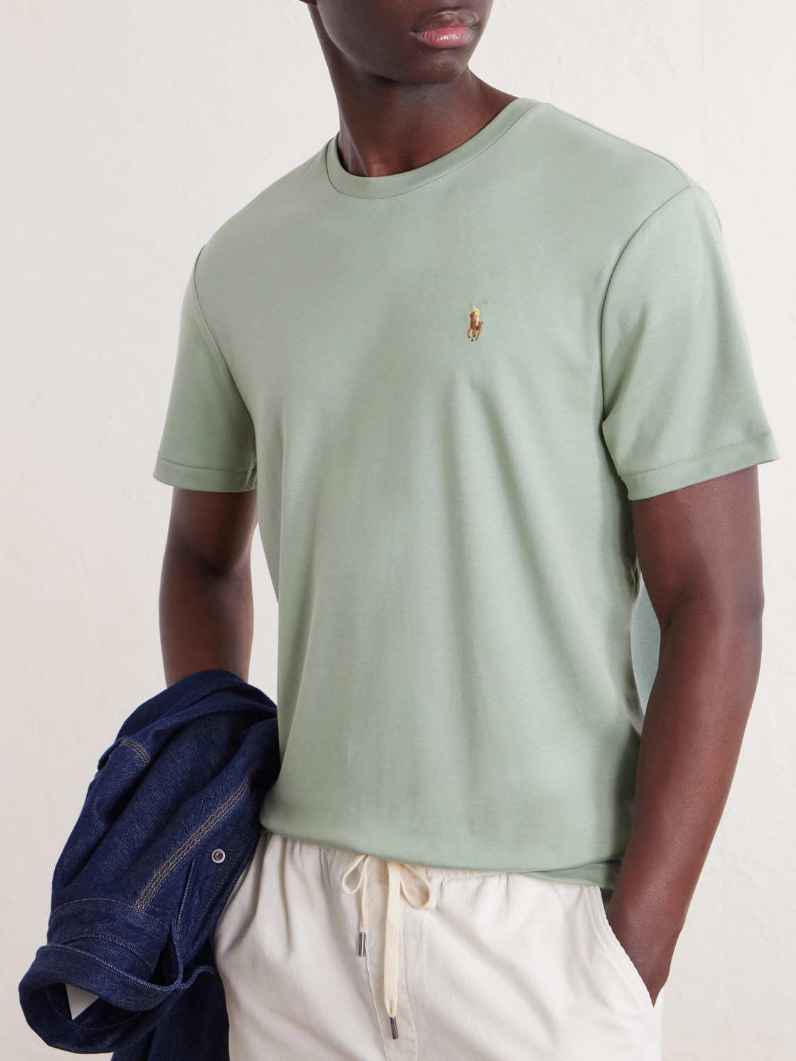 Polo Ralph Lauren Logo-Embroidered Cotton-Jersey T-Shirt - Men | Thumbnail 5 Polo Ralph Lauren Logo-Embroidered Cotton-Jersey T-Shirt - Men | Thumbnail 5