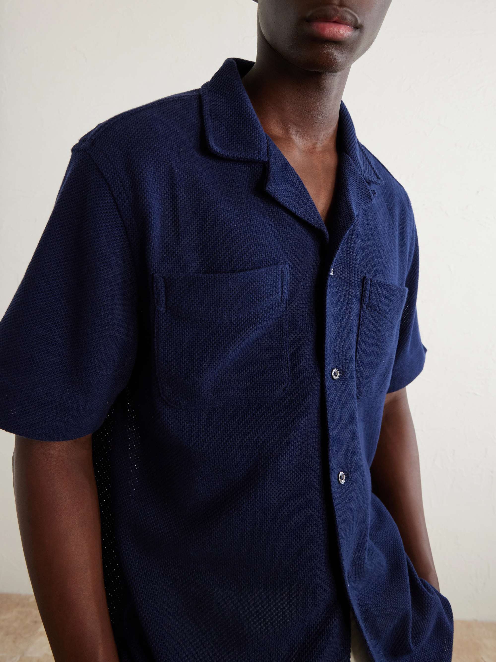polo ralph lauren knit dress shirt Ralph Lauren Polo Knit Dress Shirt Men's Long Sleeve Button Shirt 17 34/35