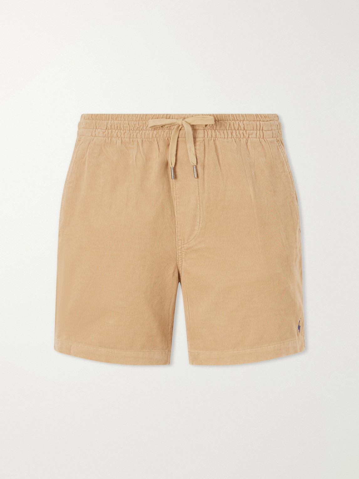 Polo Ralph Lauren Straight-Leg Logo-Embroidered Cotton-Corduroy Drawstring Shorts - Men