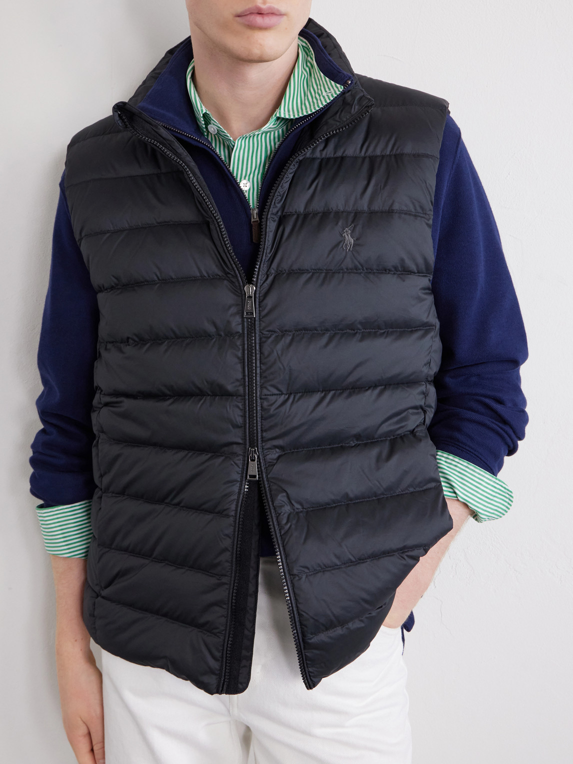 Polo Ralph Lauren Logo-Embroidered Quilted Shell Down Gilet - Men | Thumbnail 5 Polo Ralph Lauren Logo-Embroidered Quilted Shell Down Gilet - Men | Thumbnail 5