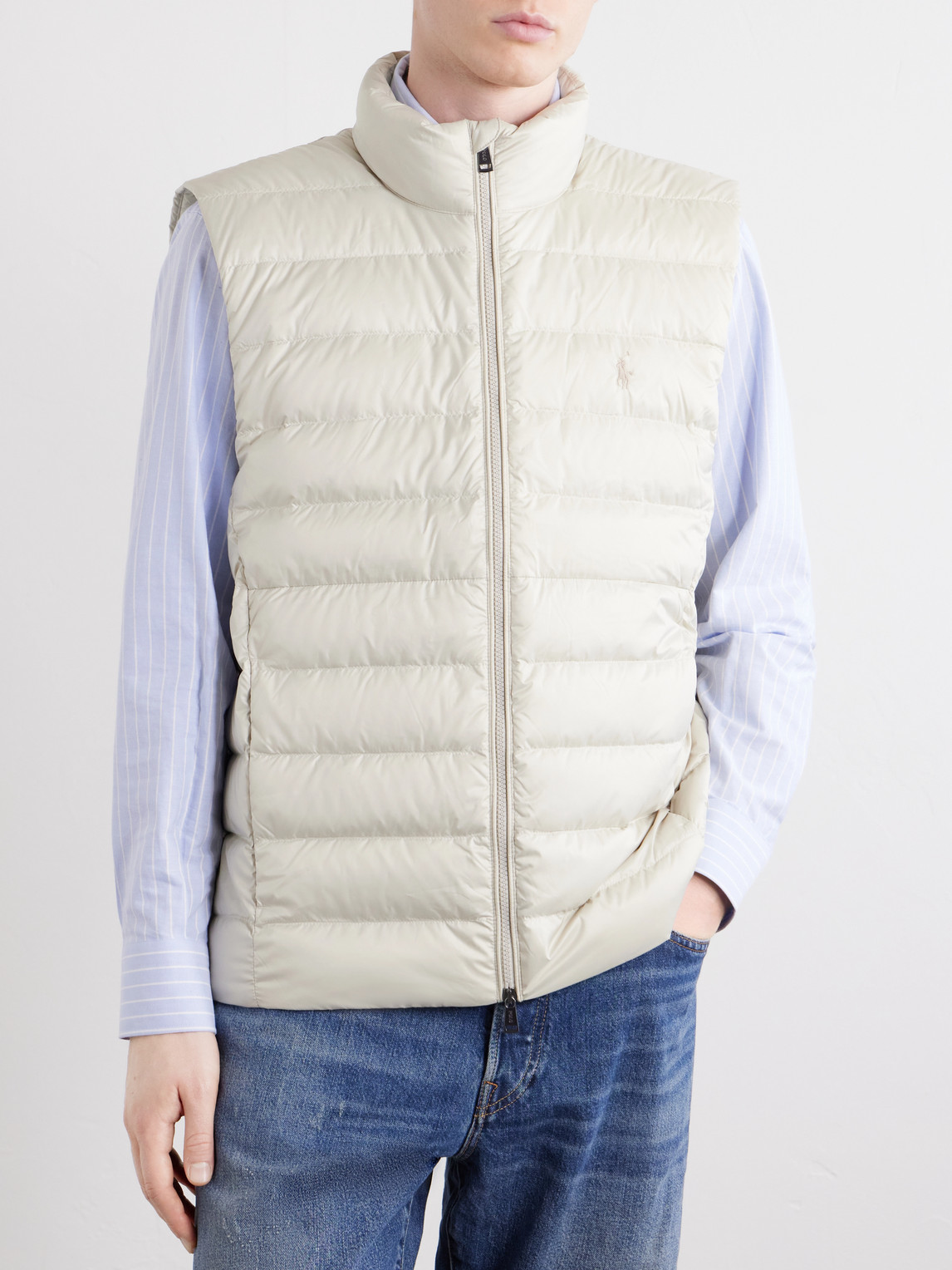 Polo Ralph Lauren Logo-Embroidered Quilted Shell Down Gilet - Men | Thumbnail 3 Polo Ralph Lauren Logo-Embroidered Quilted Shell Down Gilet - Men | Thumbnail 3