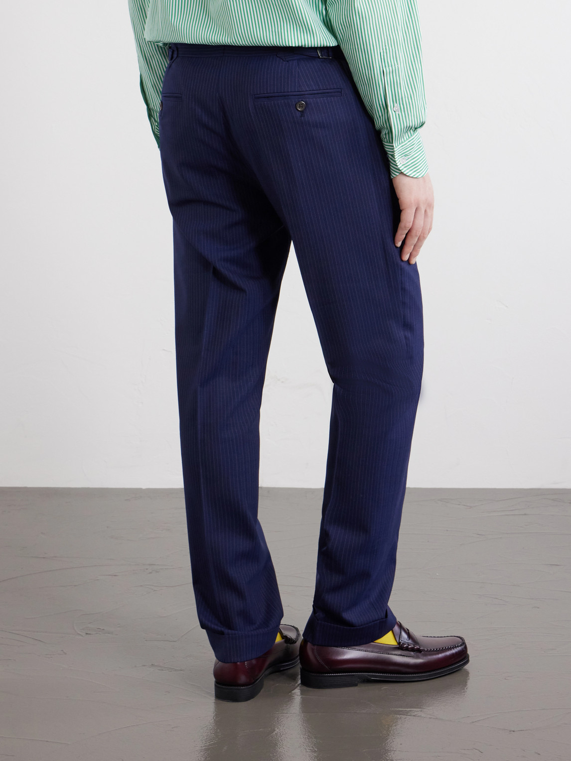 Polo Ralph Lauren Straight-Leg Pinstriped Wool-Blend Suit Trousers - Men | Thumbnail 4 Polo Ralph Lauren Straight-Leg Pinstriped Wool-Blend Suit Trousers - Men | Thumbnail 4