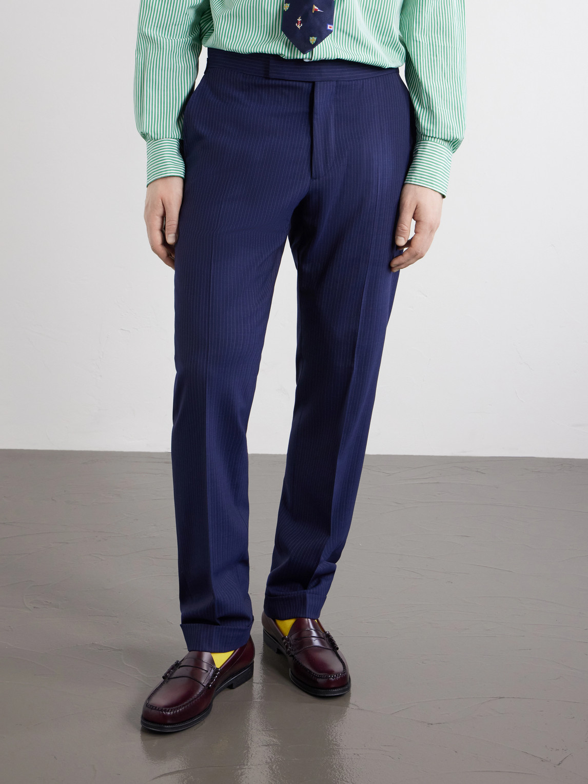 Polo Ralph Lauren Straight-Leg Pinstriped Wool-Blend Suit Trousers - Men | Thumbnail 3 Polo Ralph Lauren Straight-Leg Pinstriped Wool-Blend Suit Trousers - Men | Thumbnail 3