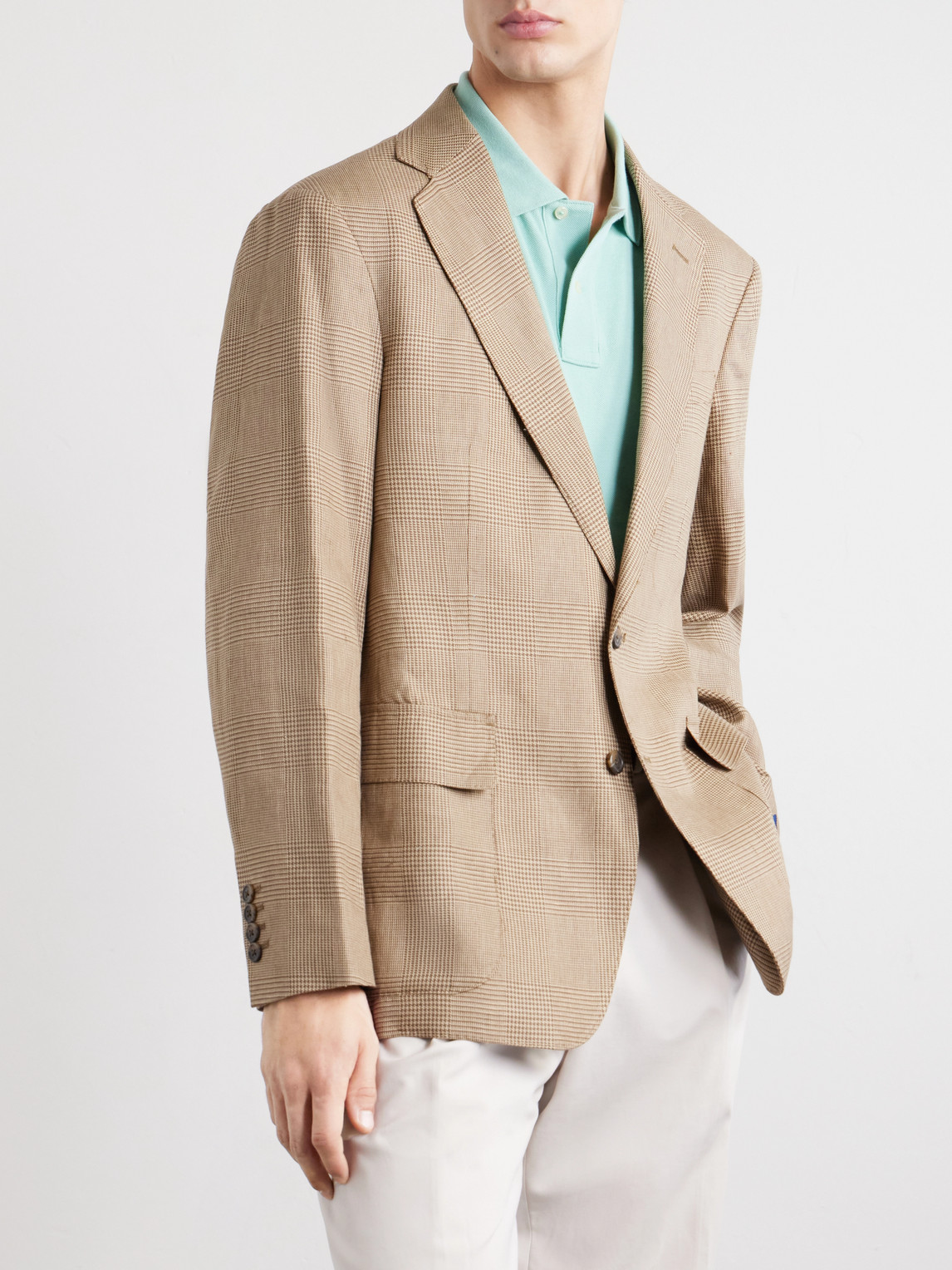 Polo Ralph Lauren Houndstooth Linen-Blend Blazer - Men | Thumbnail 3 Polo Ralph Lauren Houndstooth Linen-Blend Blazer - Men | Thumbnail 3