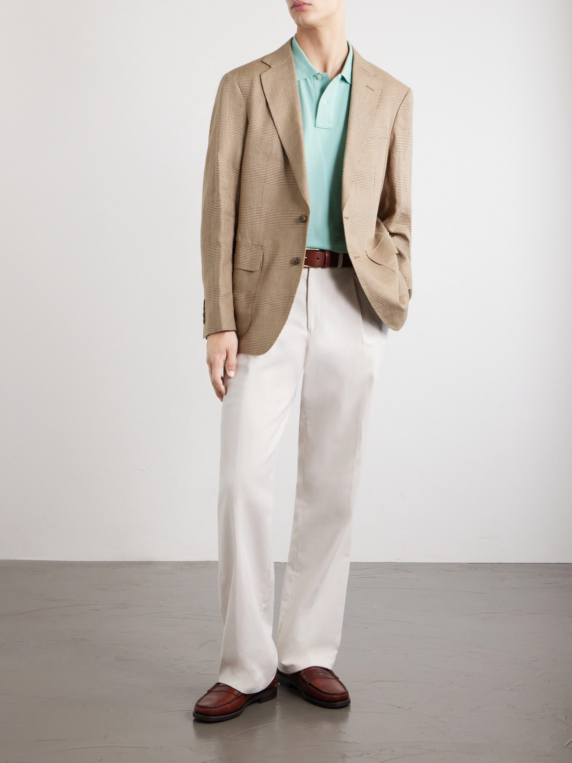 Polo Ralph Lauren Houndstooth Linen-Blend Blazer - Men | Thumbnail 2 Polo Ralph Lauren Houndstooth Linen-Blend Blazer - Men | Thumbnail 2