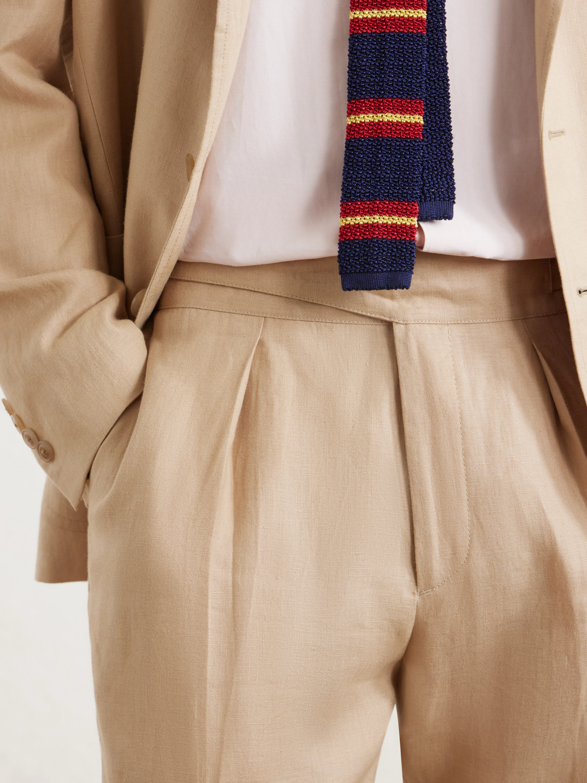 Polo Ralph Lauren Straight-Leg Pleated Linen Suit Trousers - Men | Thumbnail 5