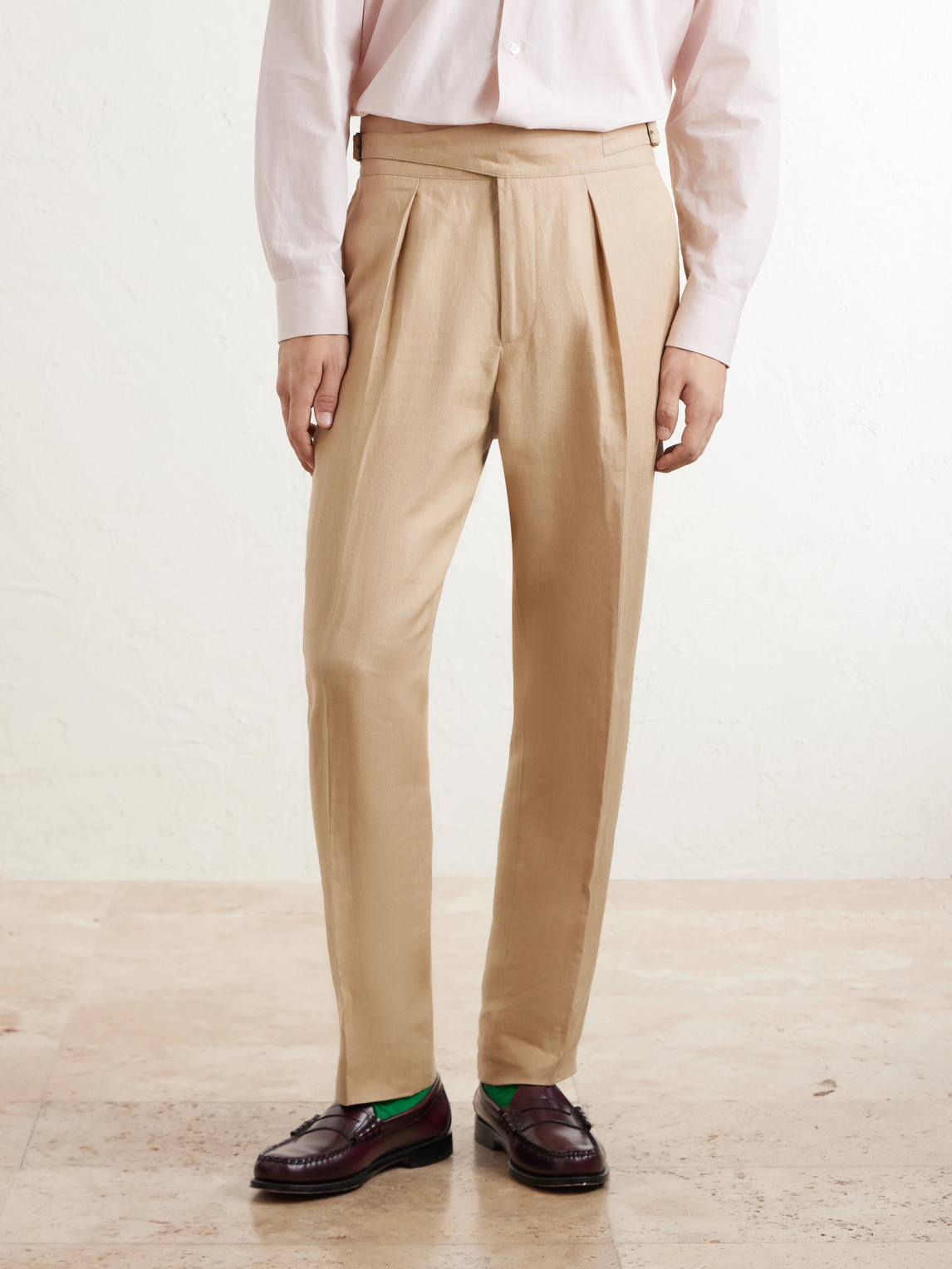 Polo Ralph Lauren Straight-Leg Pleated Linen Suit Trousers - Men | Thumbnail 3