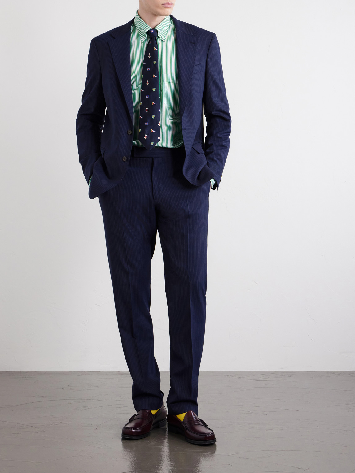 Polo Ralph Lauren Pinstriped Wool-Blend Suit Jacket - Men | Thumbnail 2 Polo Ralph Lauren Pinstriped Wool-Blend Suit Jacket - Men | Thumbnail 2