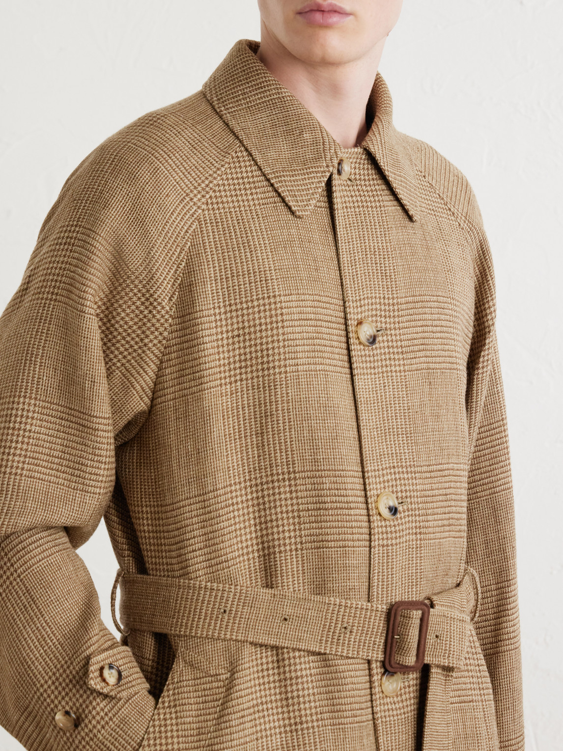 Polo Ralph Lauren Houndstooth Wool, Silk and Linen-Blend Coat - Men | Thumbnail 5