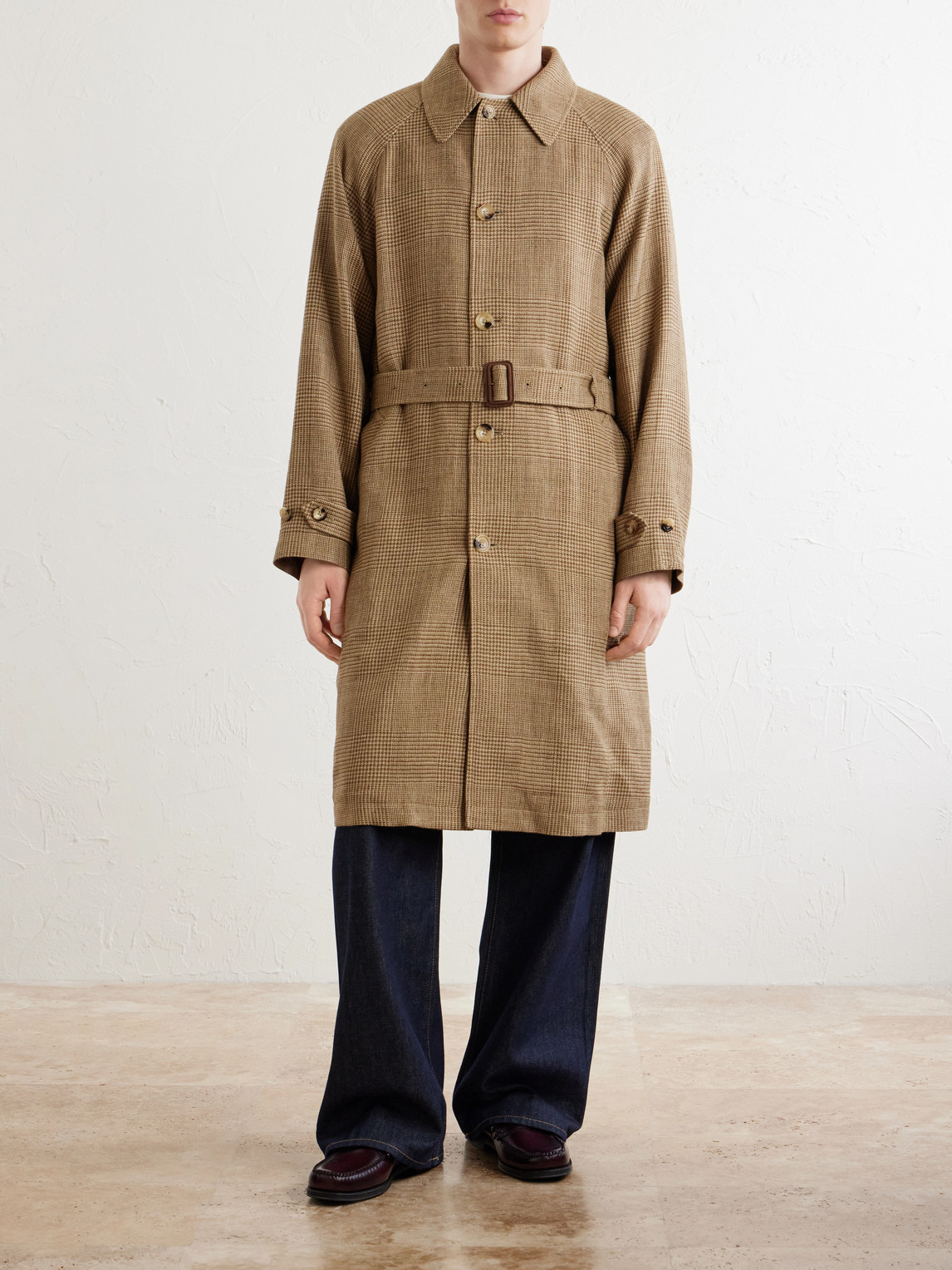 Polo Ralph Lauren Houndstooth Wool, Silk and Linen-Blend Coat - Men | Thumbnail 3