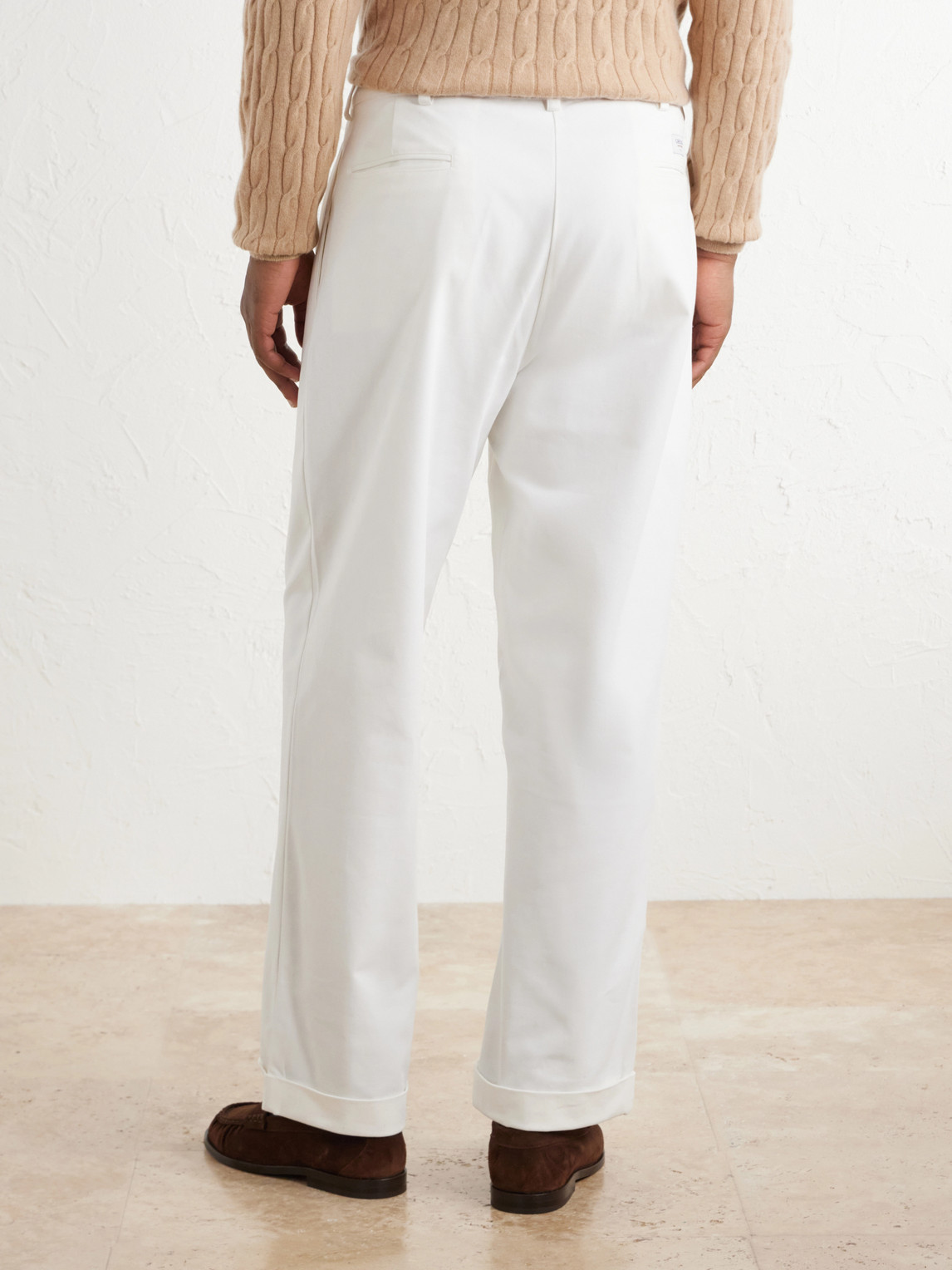 Marinaio Straight-Leg Pleated Cotton-Twill Trousers