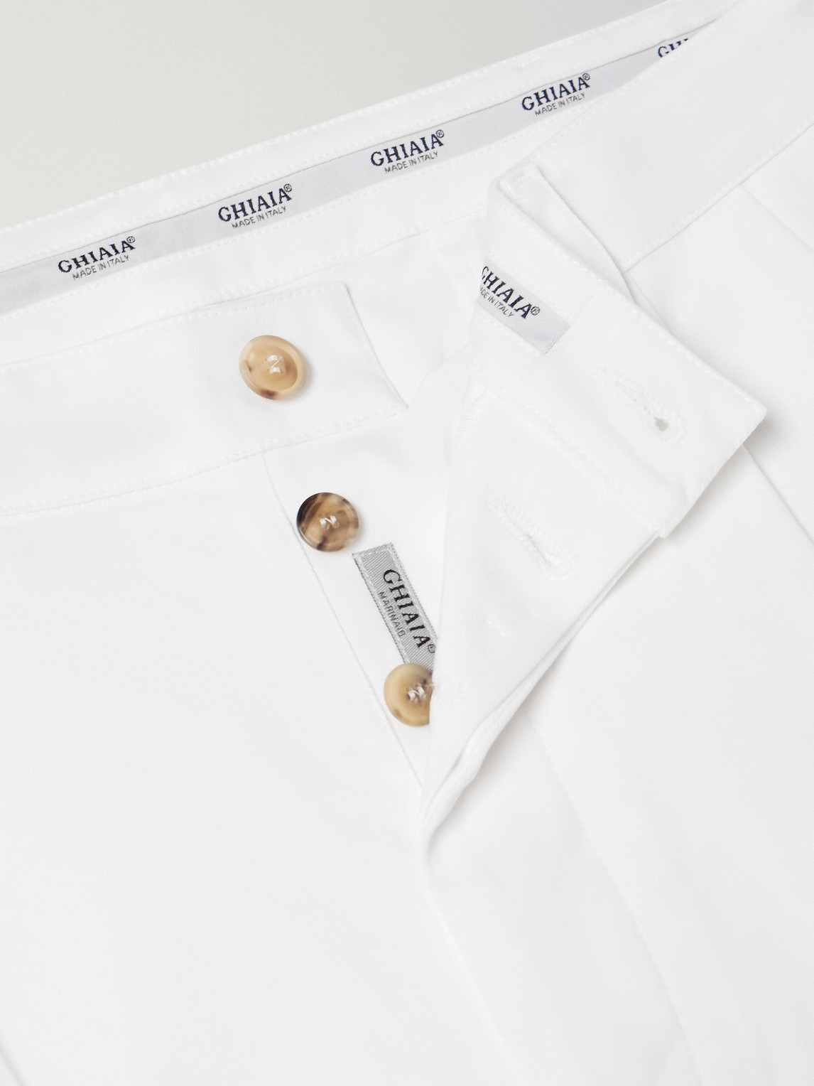 Marinaio Straight-Leg Pleated Cotton-Twill Trousers