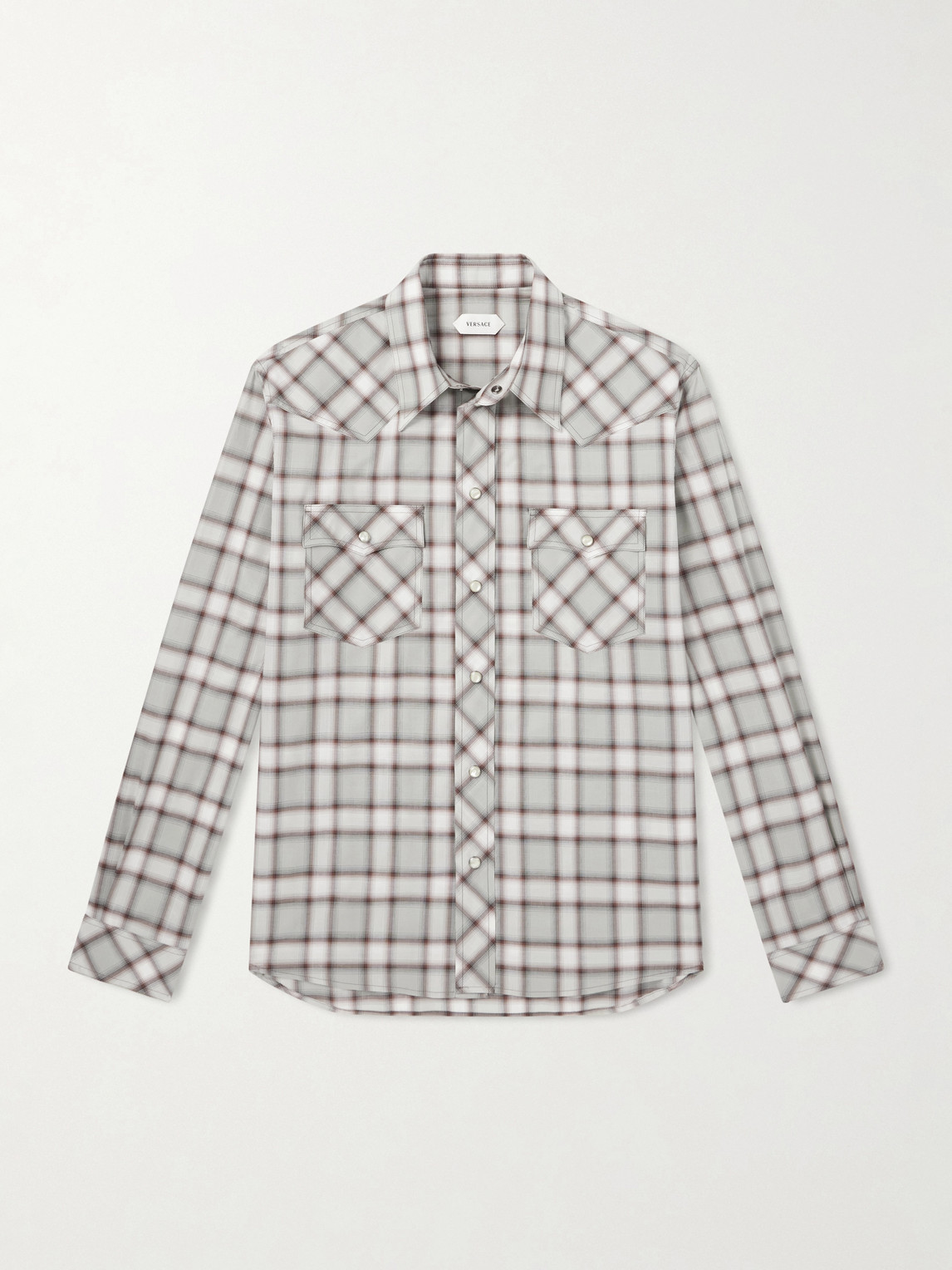 Versace Checked Cotton-Poplin Shirt - Men