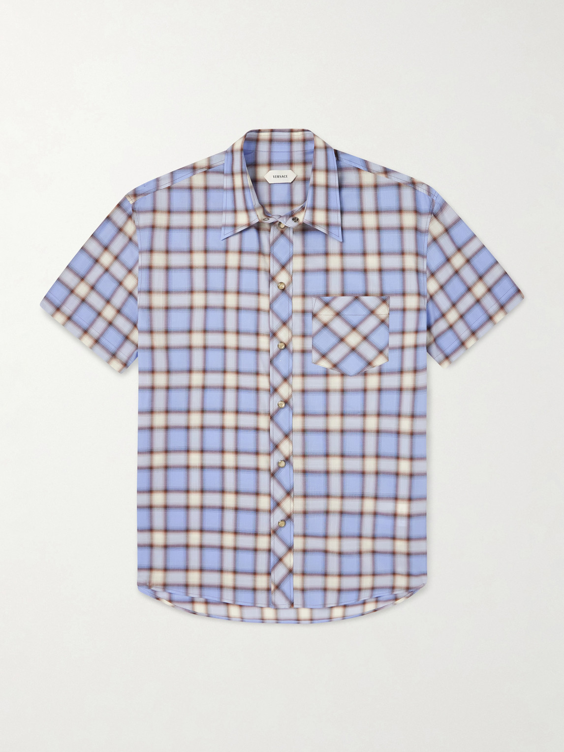 Versace Checked Cotton-Poplin Shirt - Men