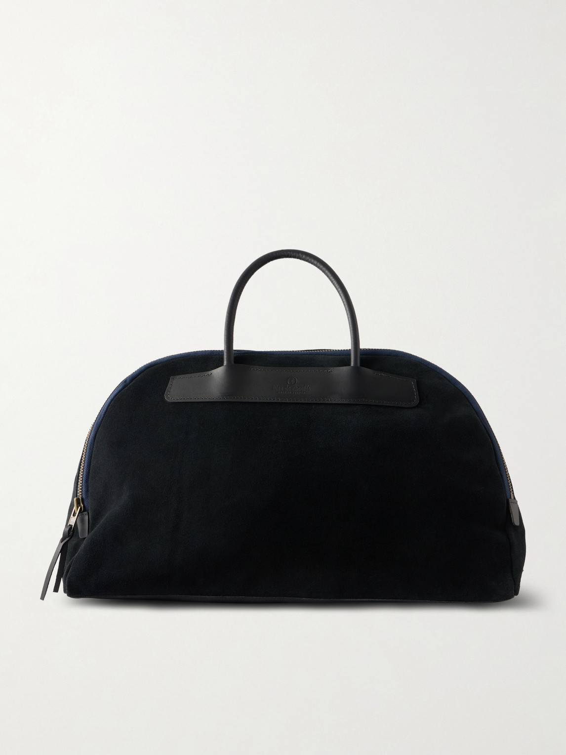 Sac Voyage Leather-Trimmed Suede Weekend Bag