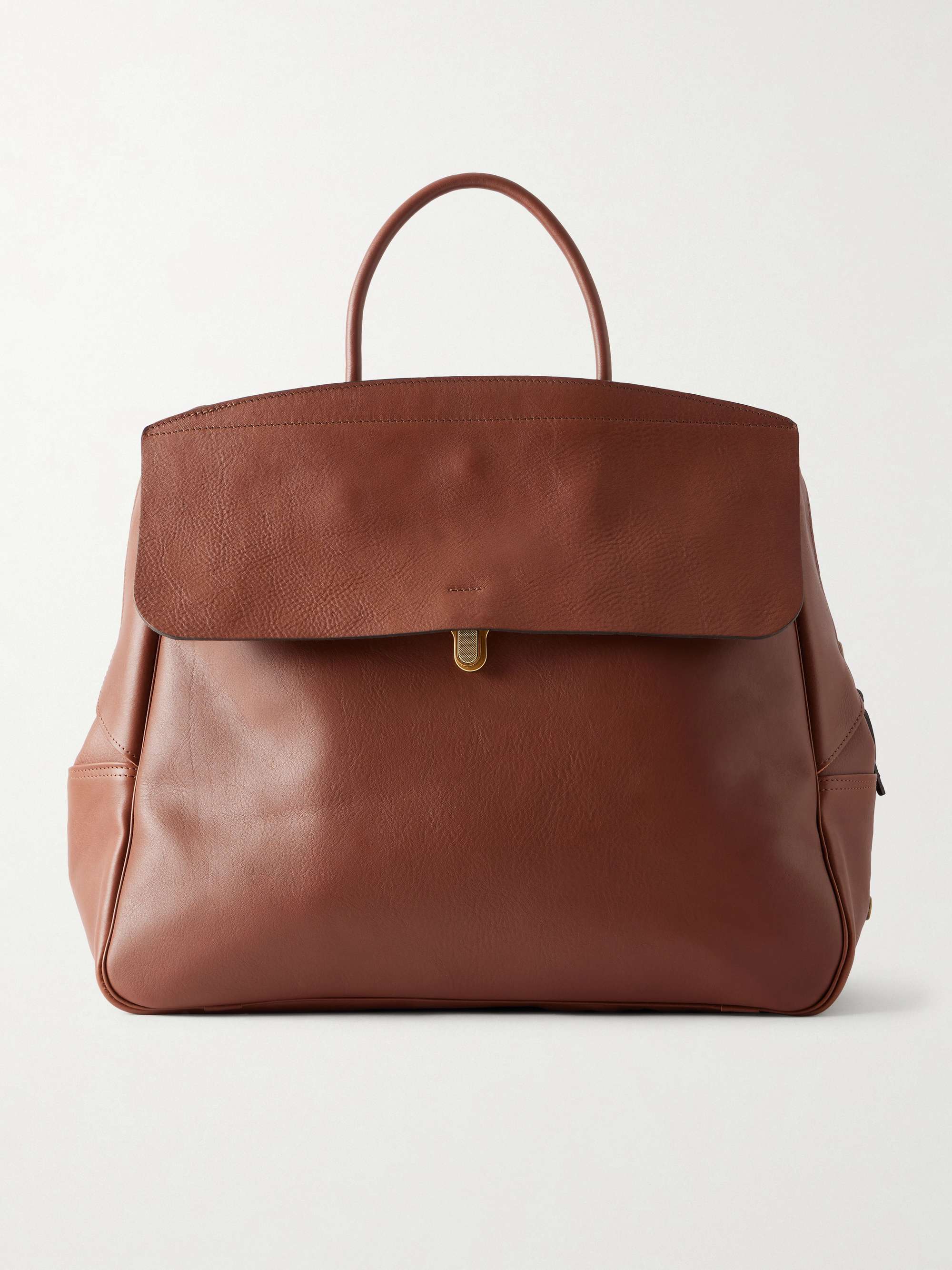 BLEU DE CHAUFFE Zoom Full-Grain Leather Weekend Bag