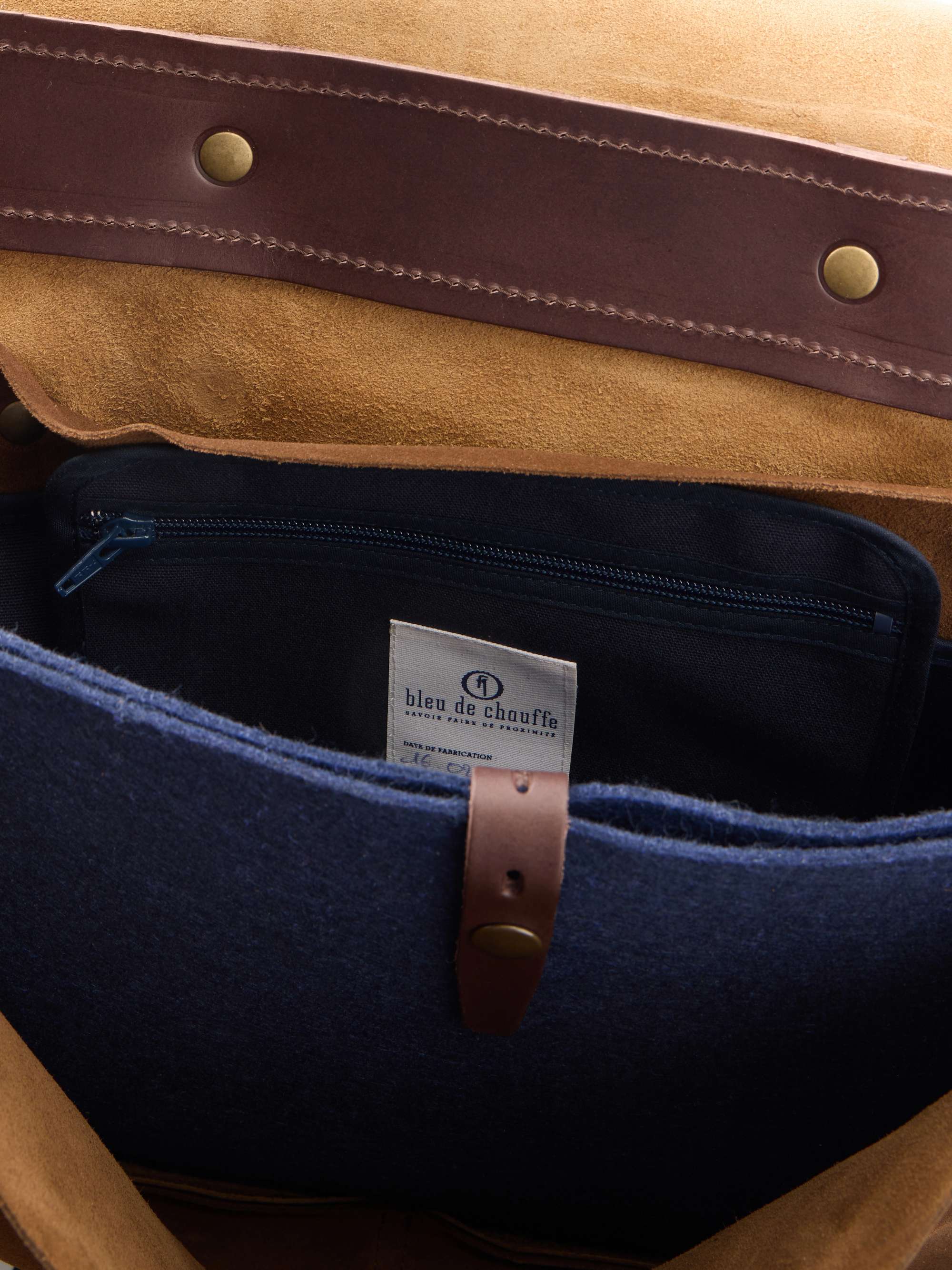 BLEU DE CHAUFFE Charles Leather-Trimmed Suede Briefcase for Men