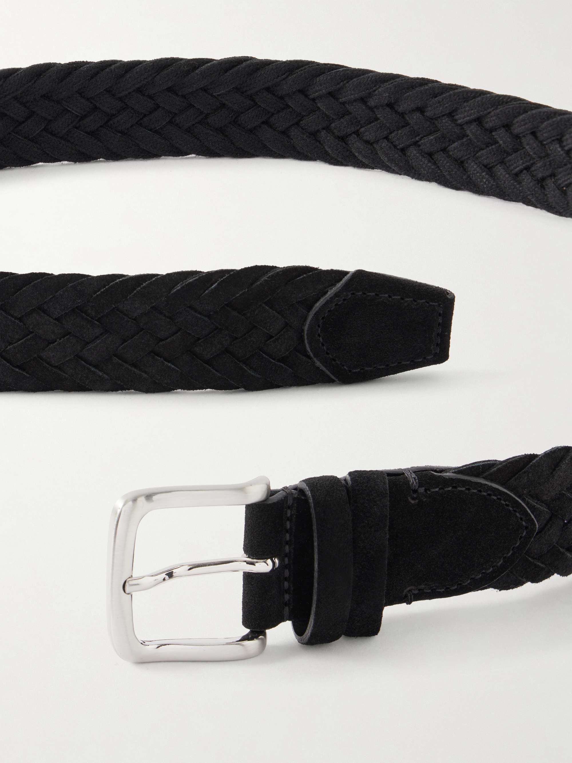 MR P. 3.5cm Woven Suede Belt