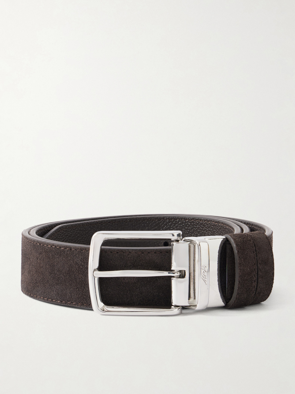 MR P. 3.5cm Reversbile Suede and Full-Grain Leather Belt - Men
