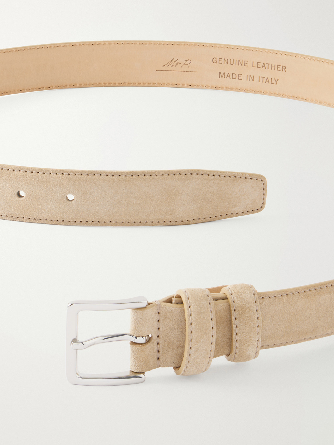  Mr P. - 3cm Suede Belt - Men - Neutrals - Eu 85 