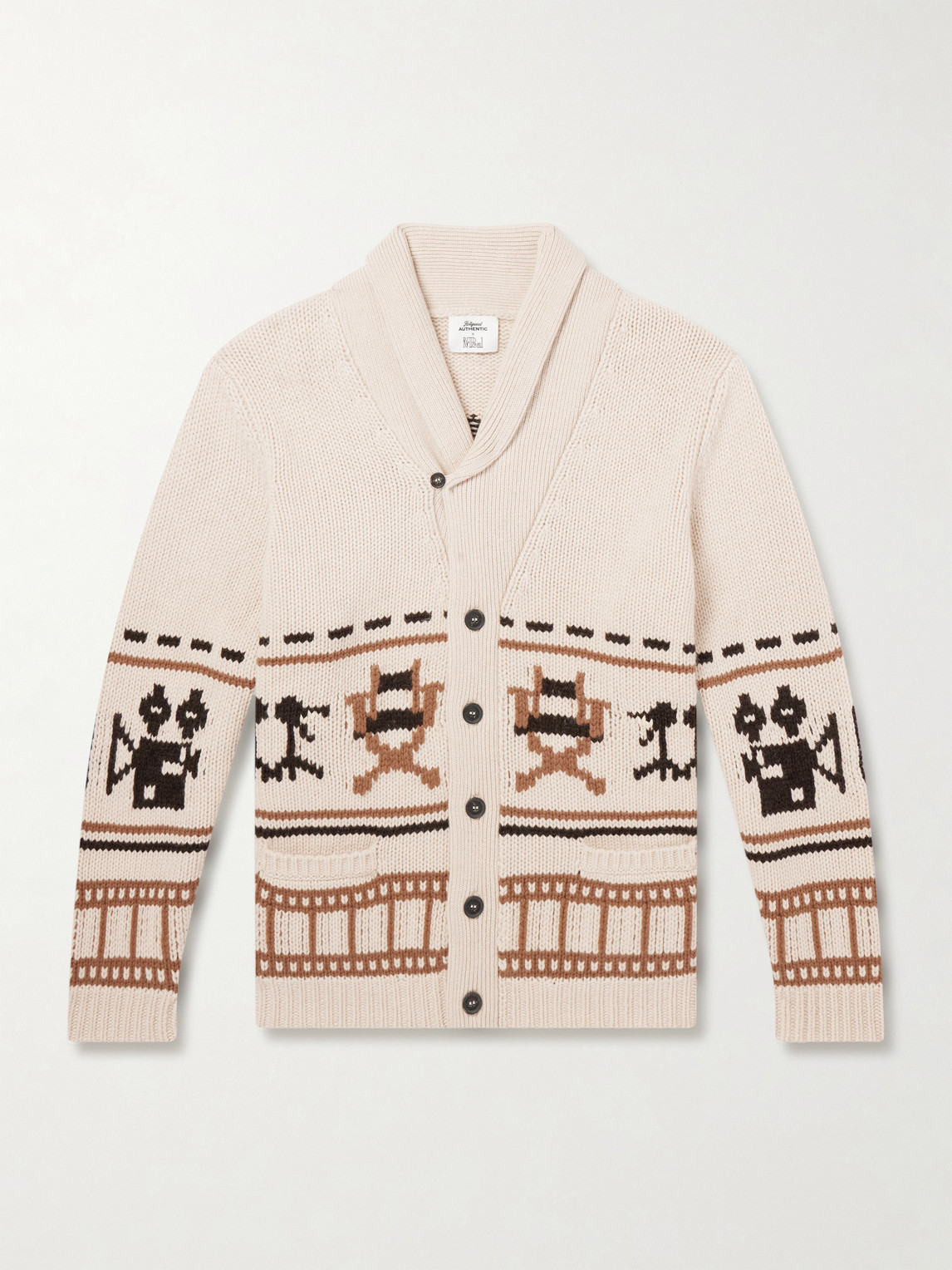 Hollywood Authentic – N.Peal The Hollywood Authentic Intarsia Organic Cashmere Cardigan