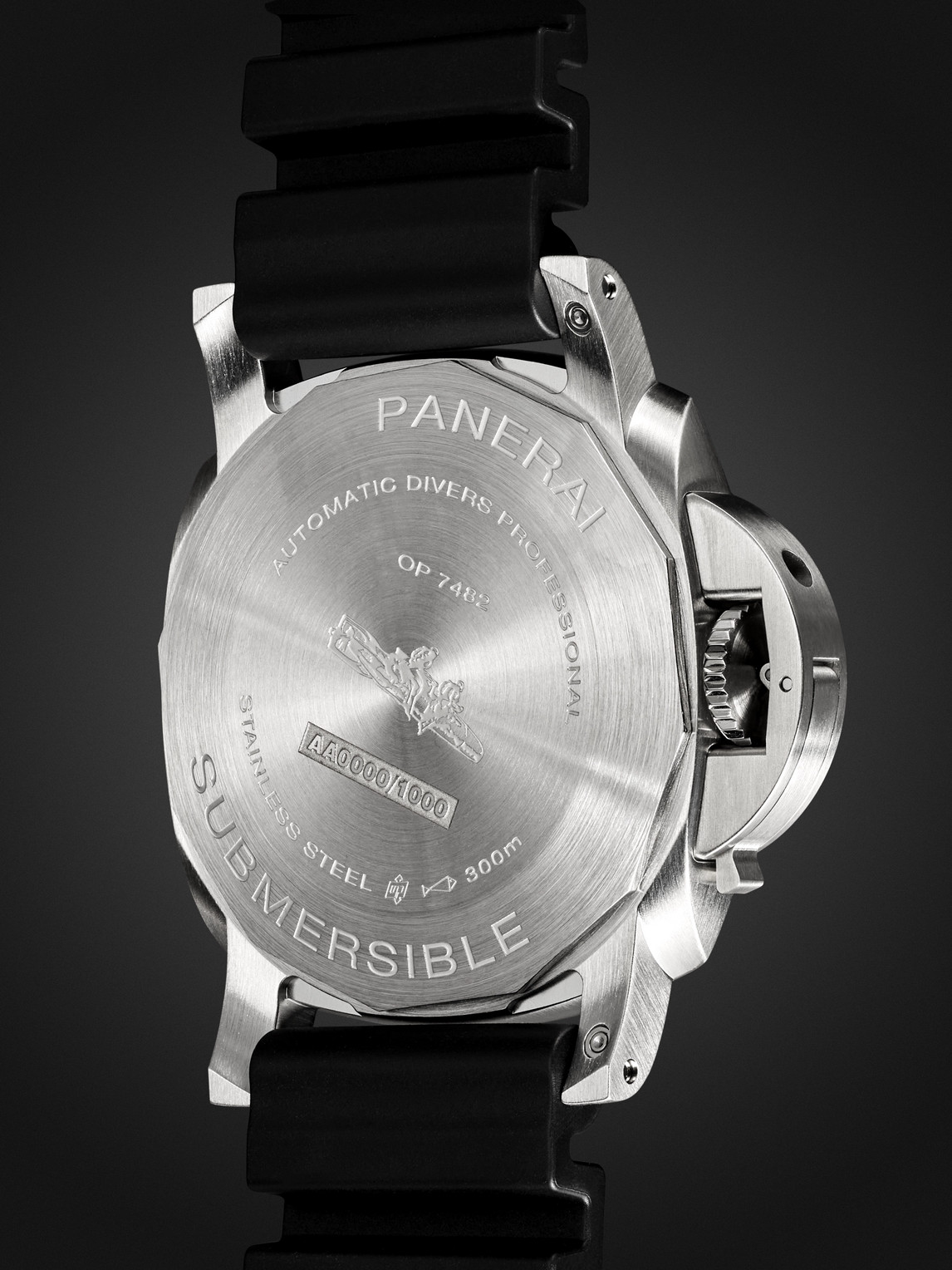  Panerai - Submersible Quarantaquattro Automatic 44mm Stainless Steel And Rubber Watch, Ref. No. Pnpam01596 - Men - Black 