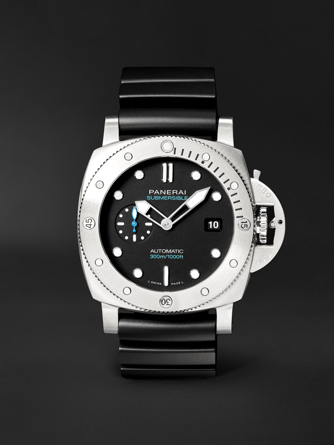 Panerai – Submersible QuarantaQuattro Automatic 44mm Stainless Steel and Rubber Watch, Ref. No. PNPAM01596