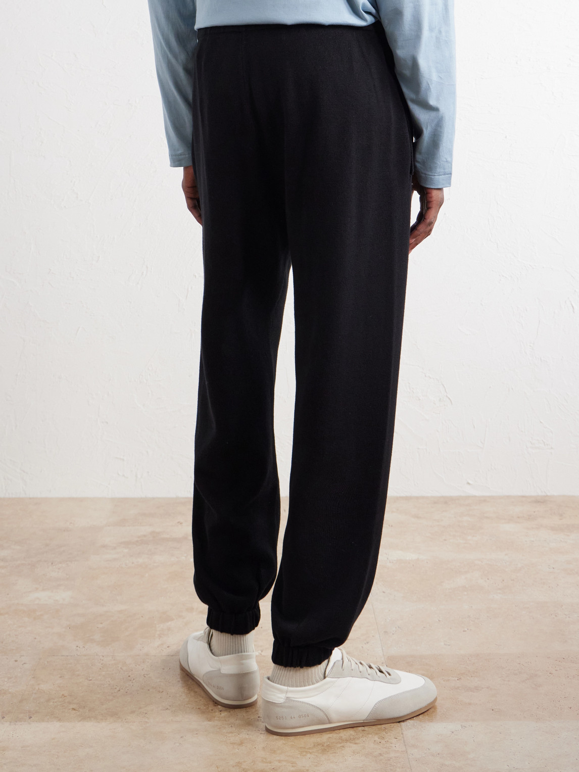 Tapered Ribbed Cotton Sweatpants