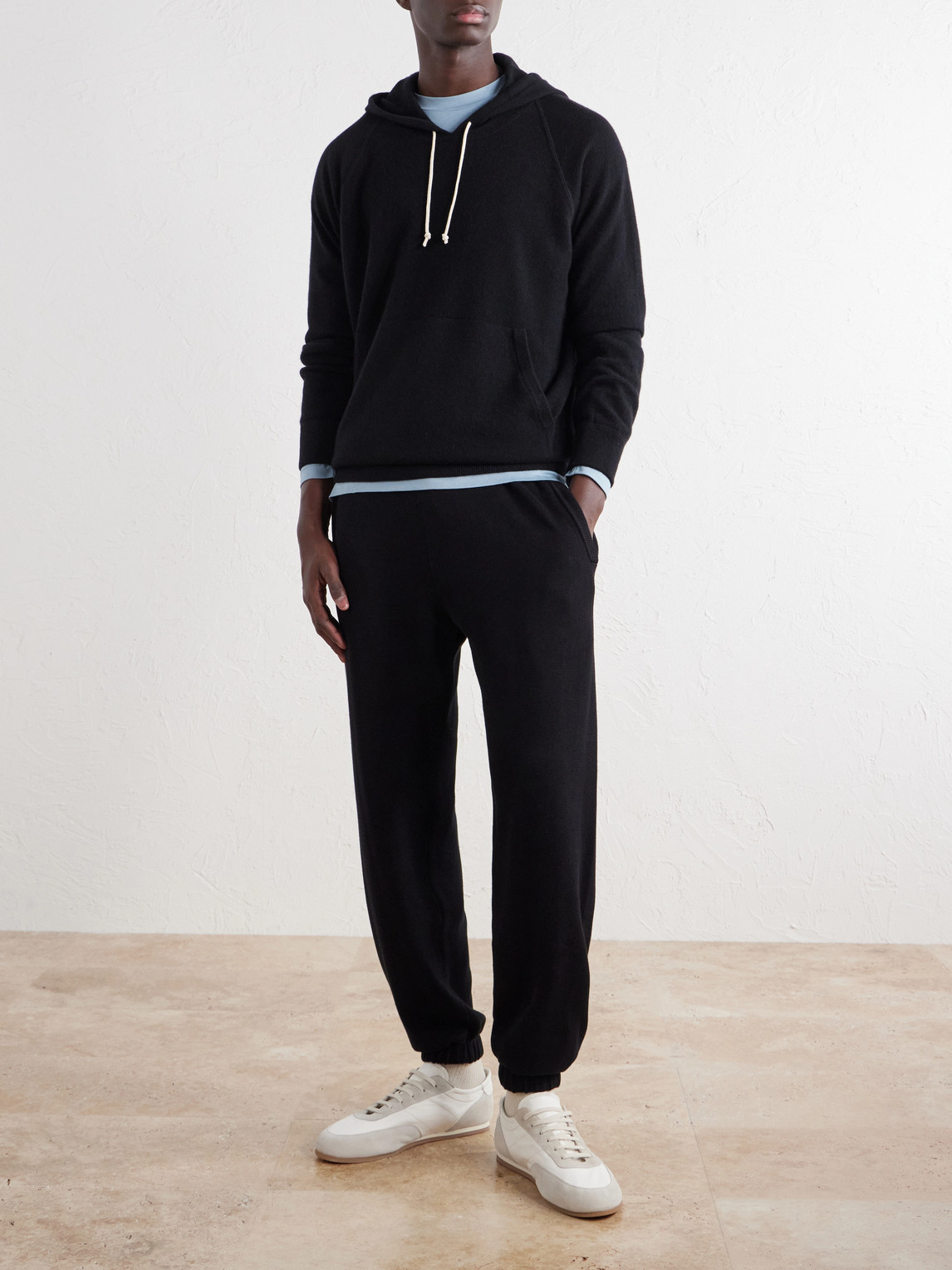 Tapered Ribbed Cotton Sweatpants