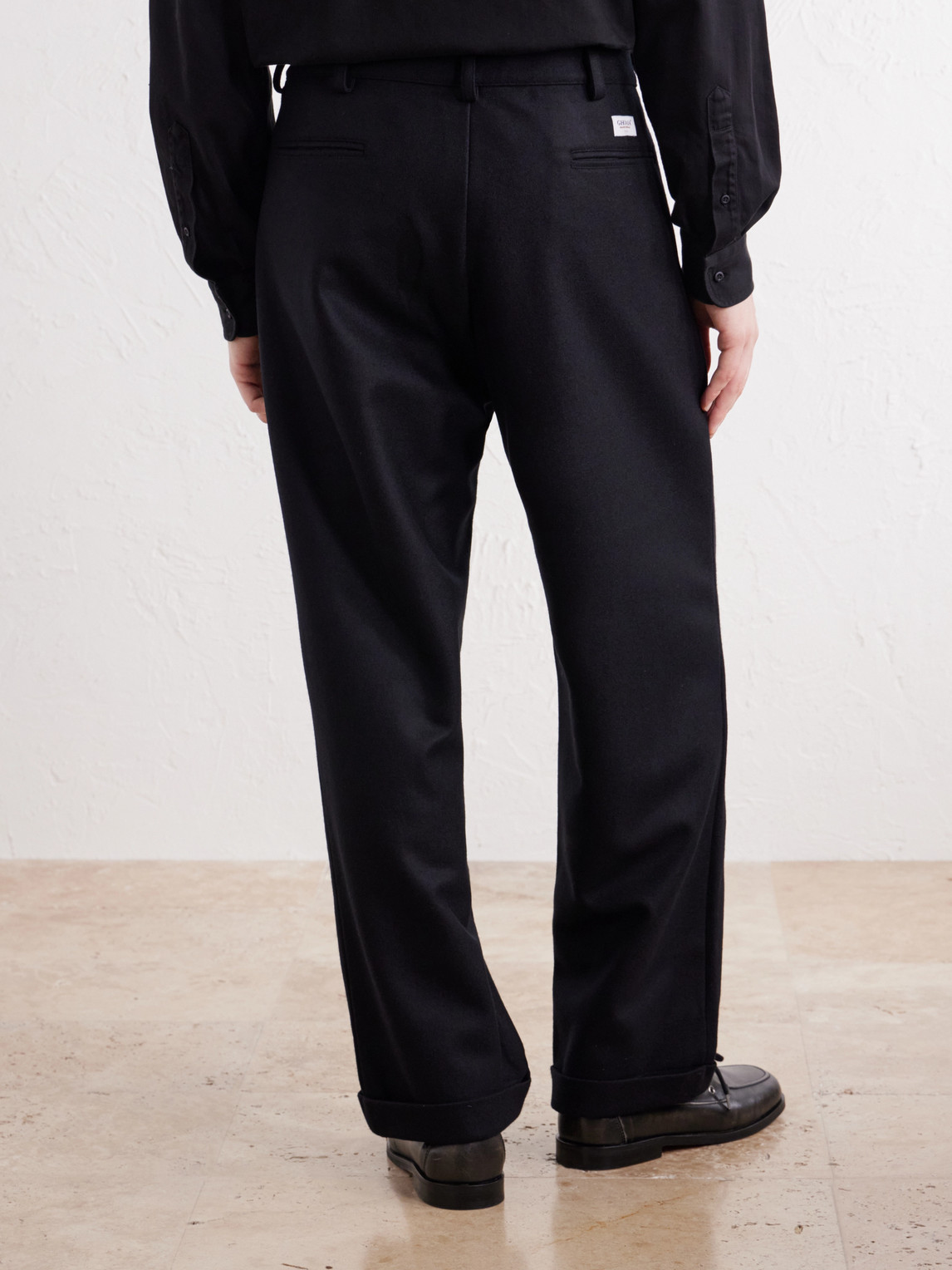 Straight-Leg Pleated Wool-Flannel Trousers