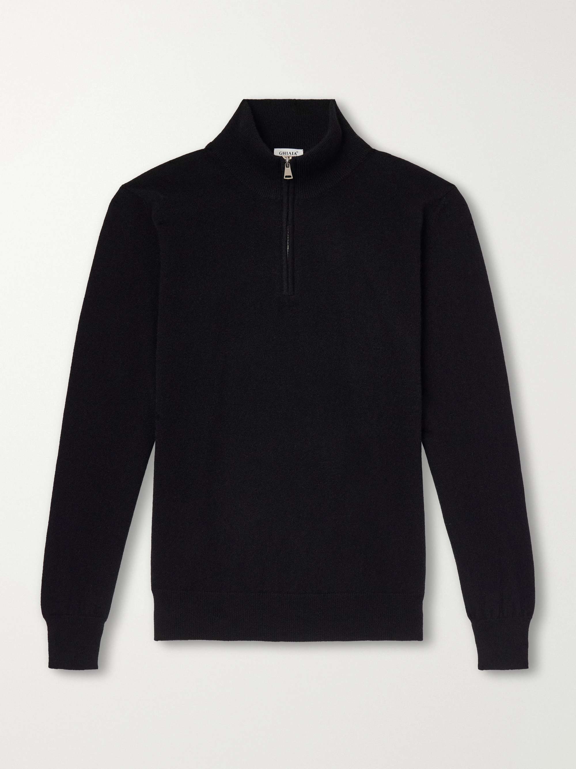 GHIAIA CASHMERE Cashmere Half-Zip Sweater