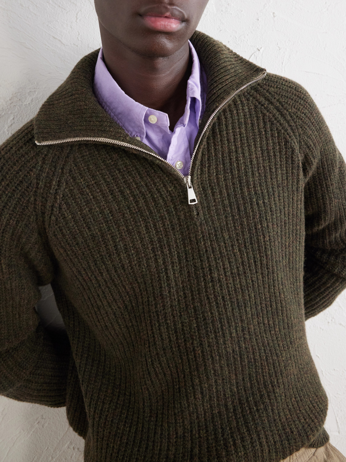 Wool Half-Zip Sweater
