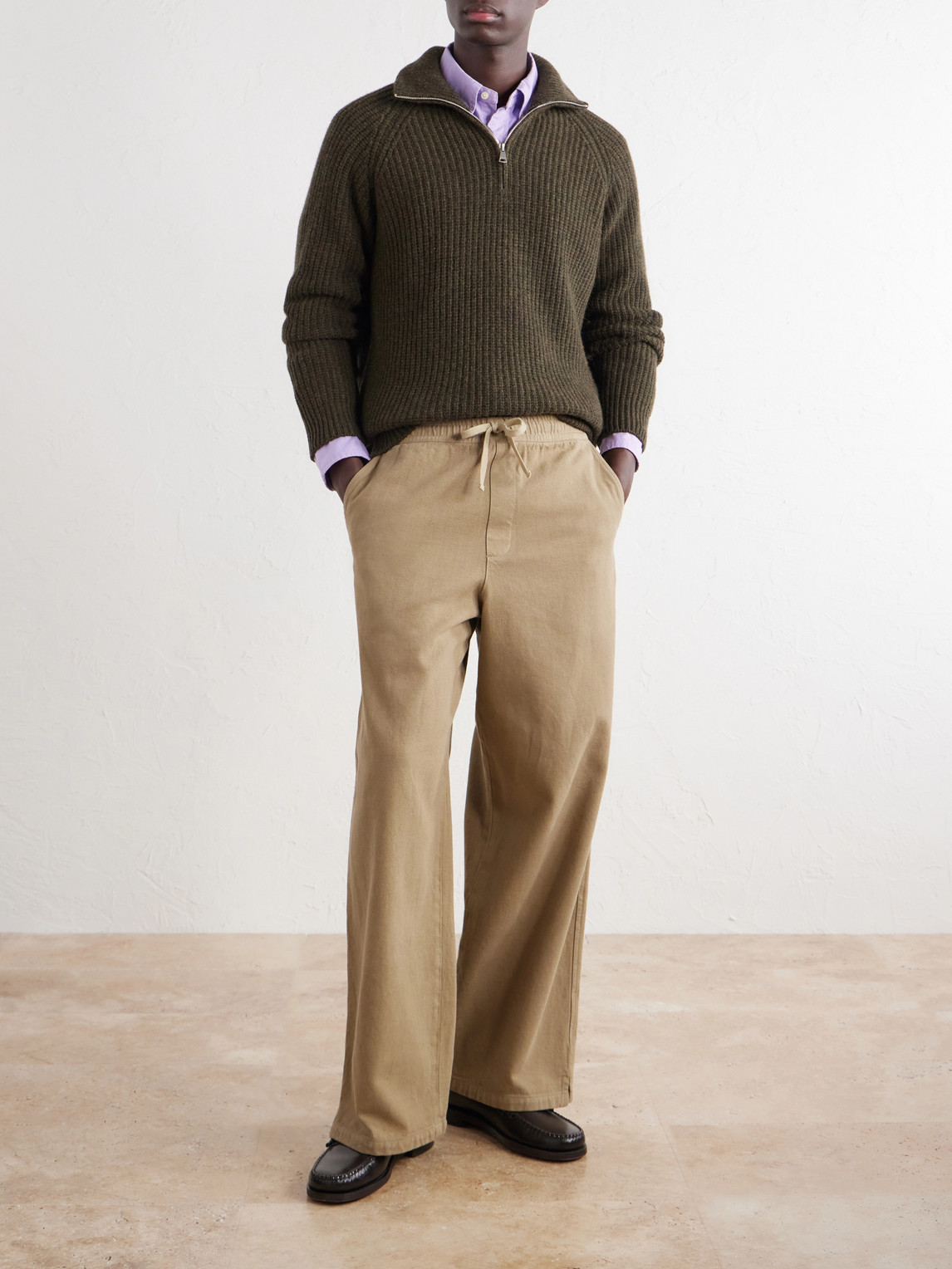 Wool Half-Zip Sweater