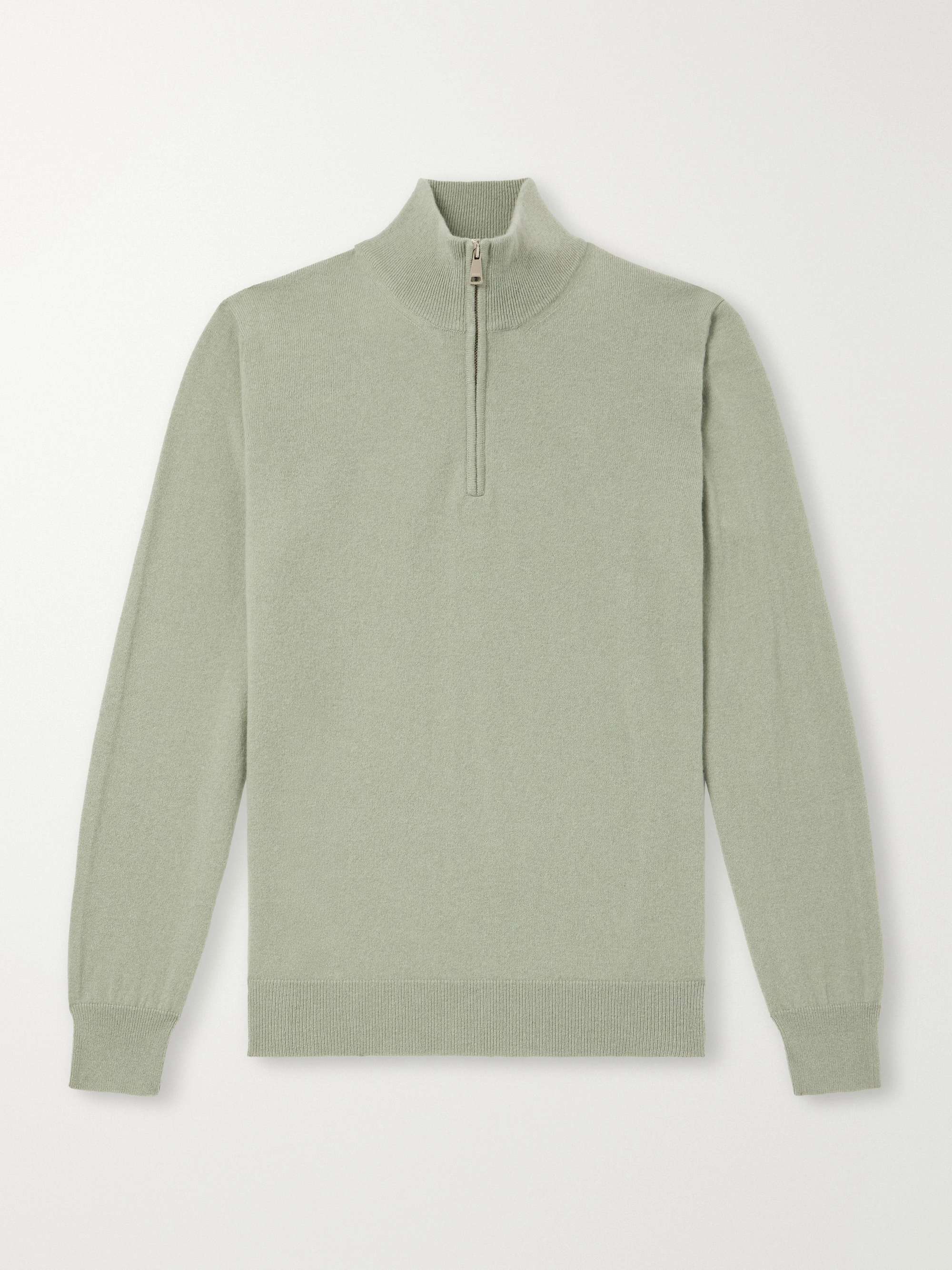 GHIAIA CASHMERE Cashmere Half-Zip Sweater