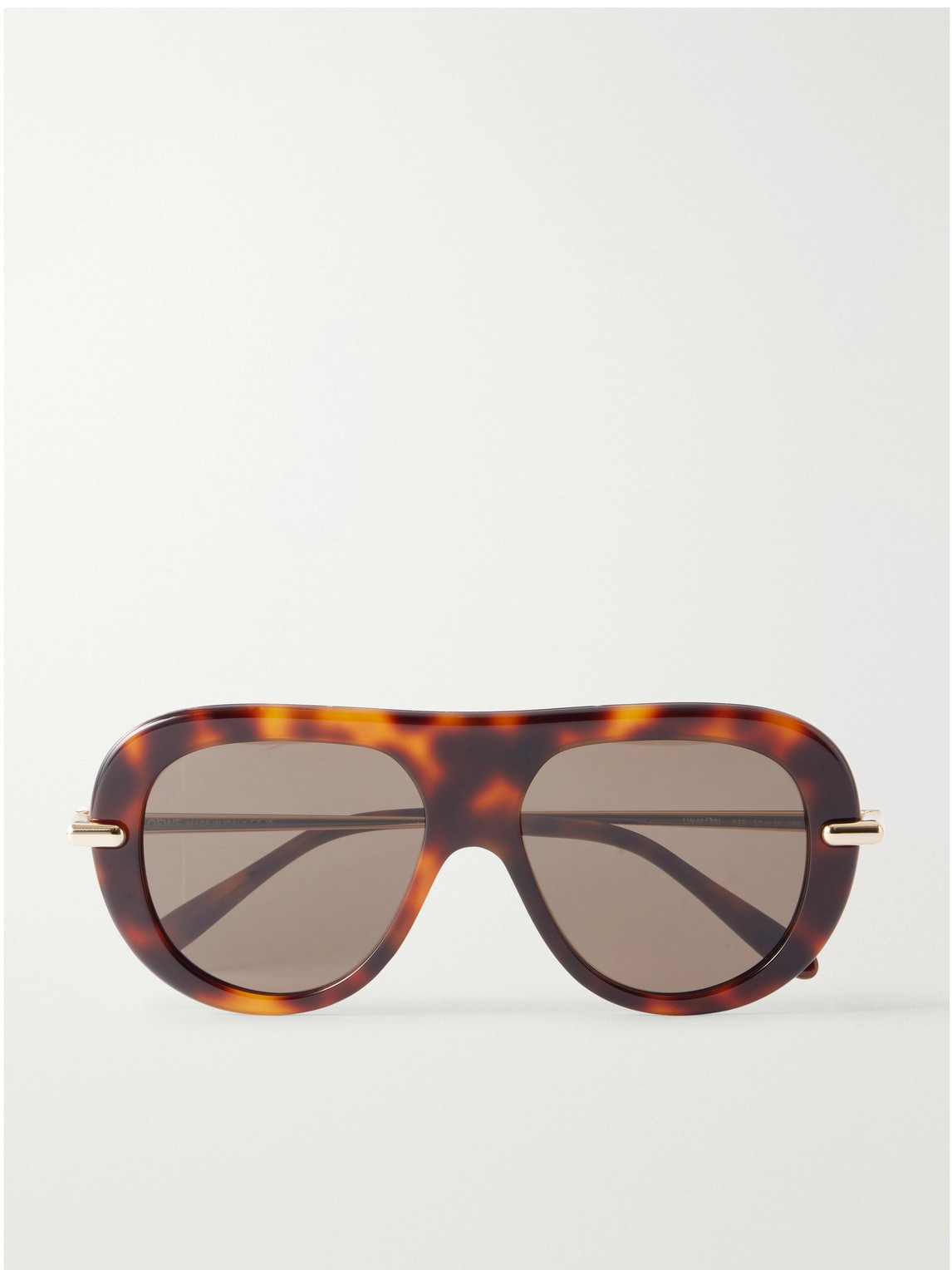 Loewe Slim Aviator-style Tortoiseshell Acetate Sunglasses In Brown